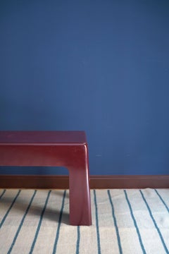 Fiberglass Coffee Table Burgundy by Marc Berthier