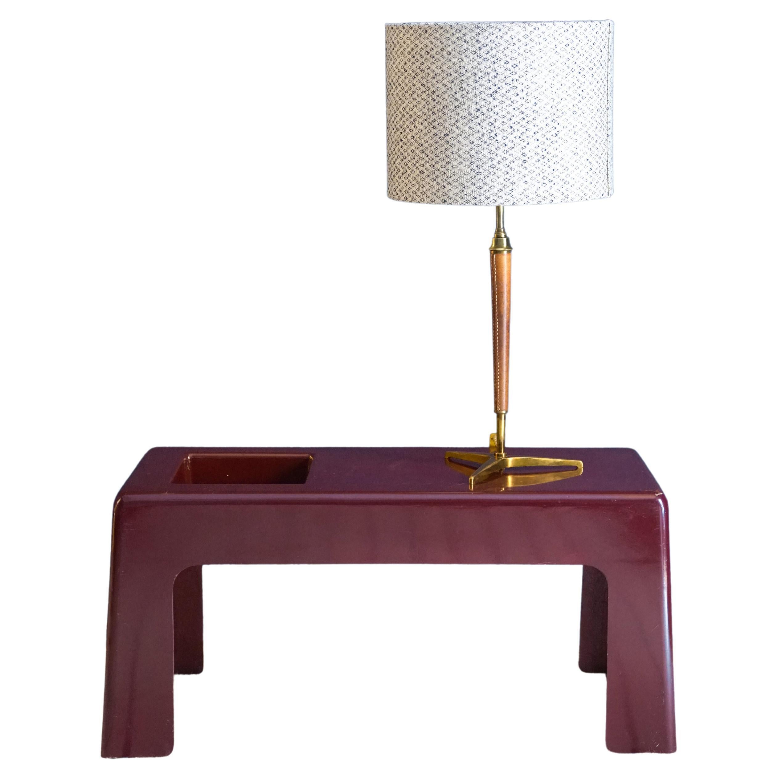 Fiberglass Coffee Table Burgundy by Marc Berthier