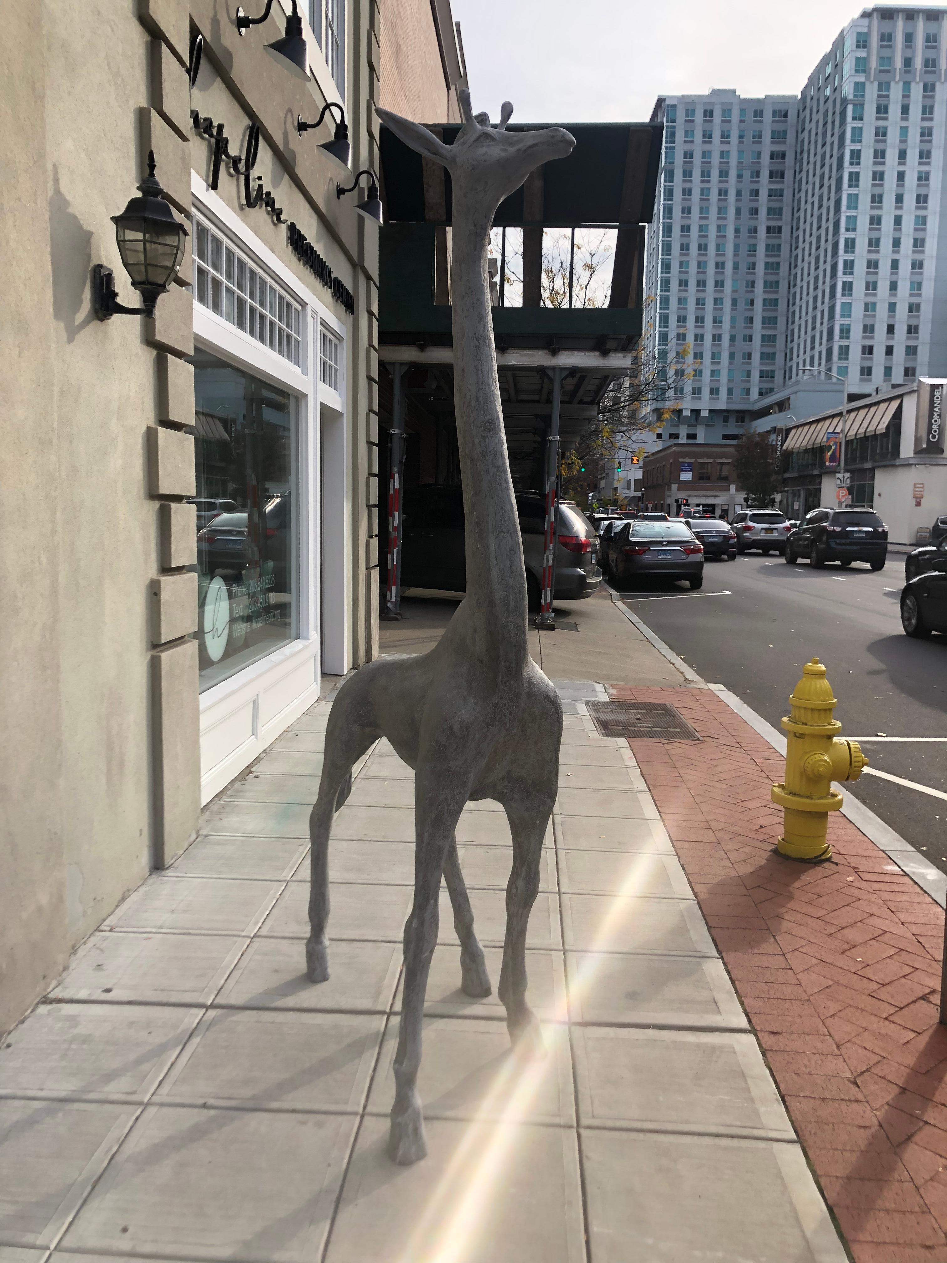 Molded Fiberglass Outdoor Giraffe For Sale