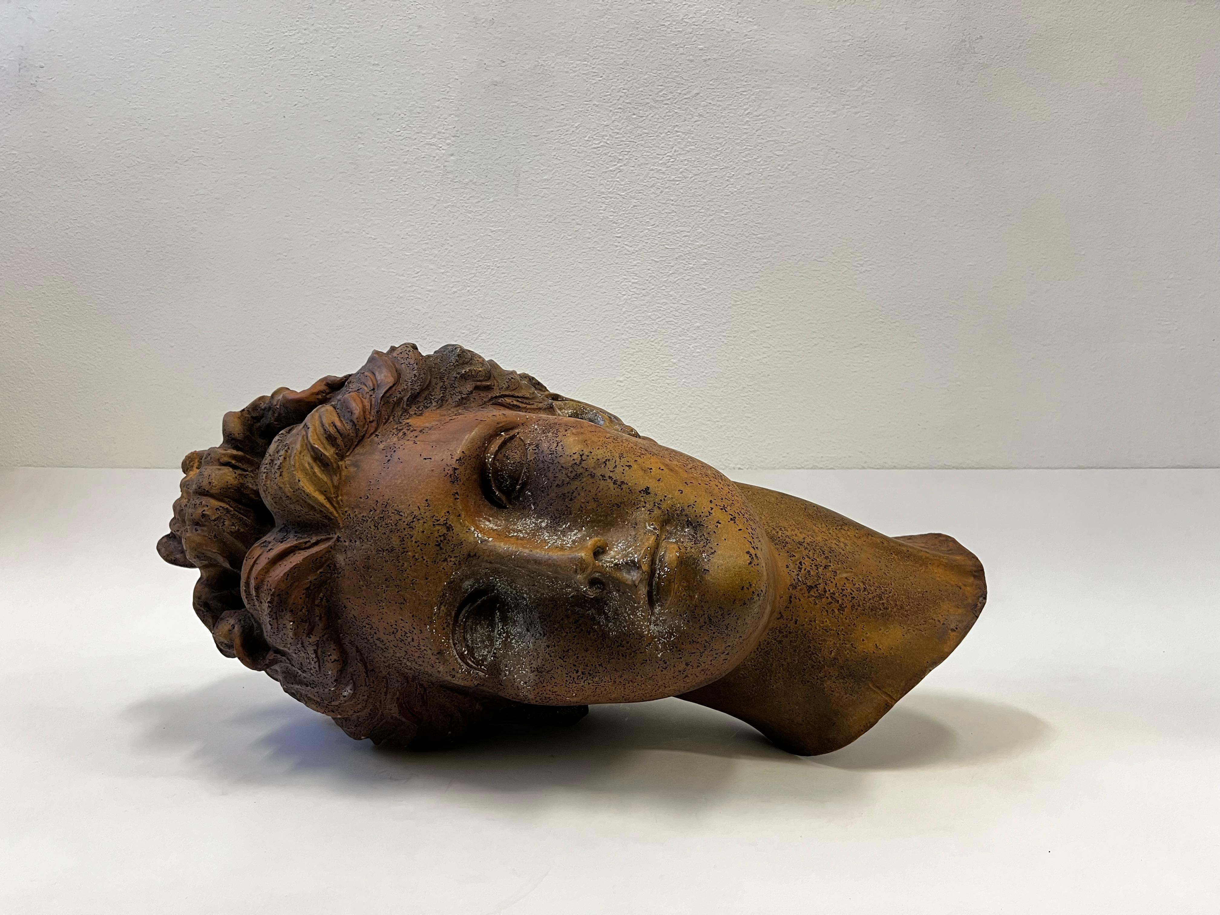 Unknown Fiberglass Greco Roman Style Head sculptures.  For Sale