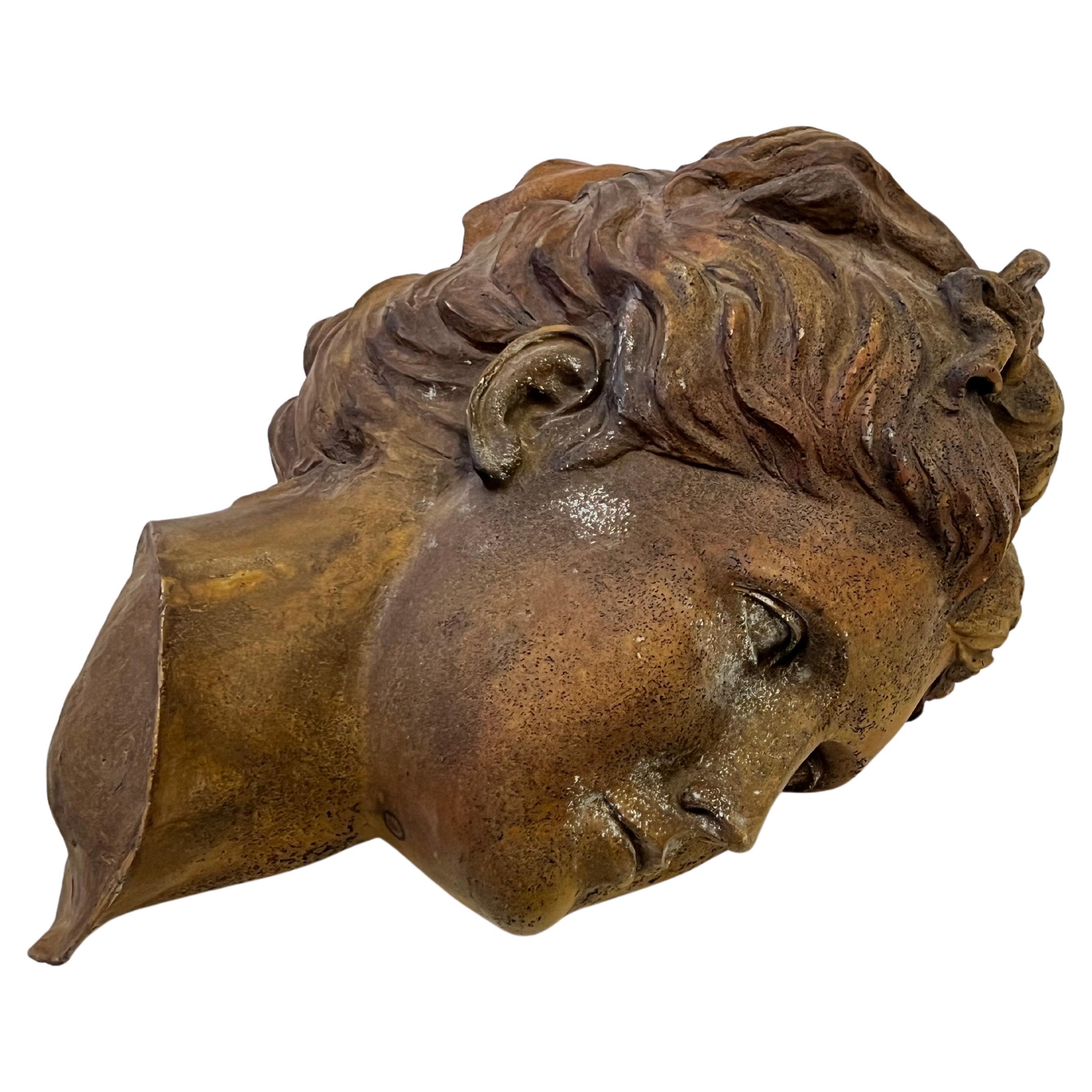 Fiberglass Greco Roman Style Head sculptures. 
