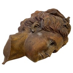 Sculptures de tête en fibre de verre de style Greco romain. 
