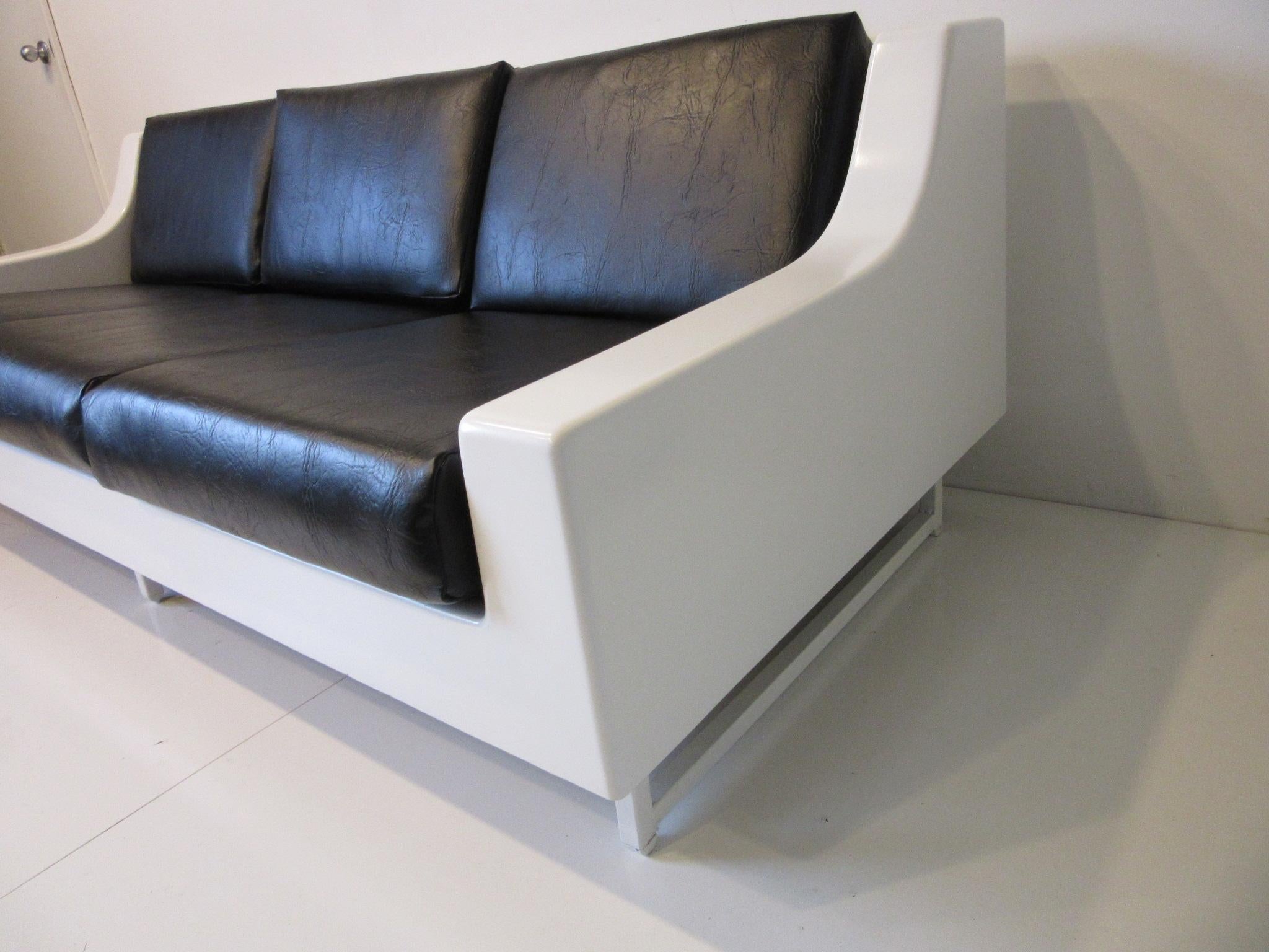 Mid-Century Modern Fiberglass Sofa by Home Crest in the Style of Brian Kane