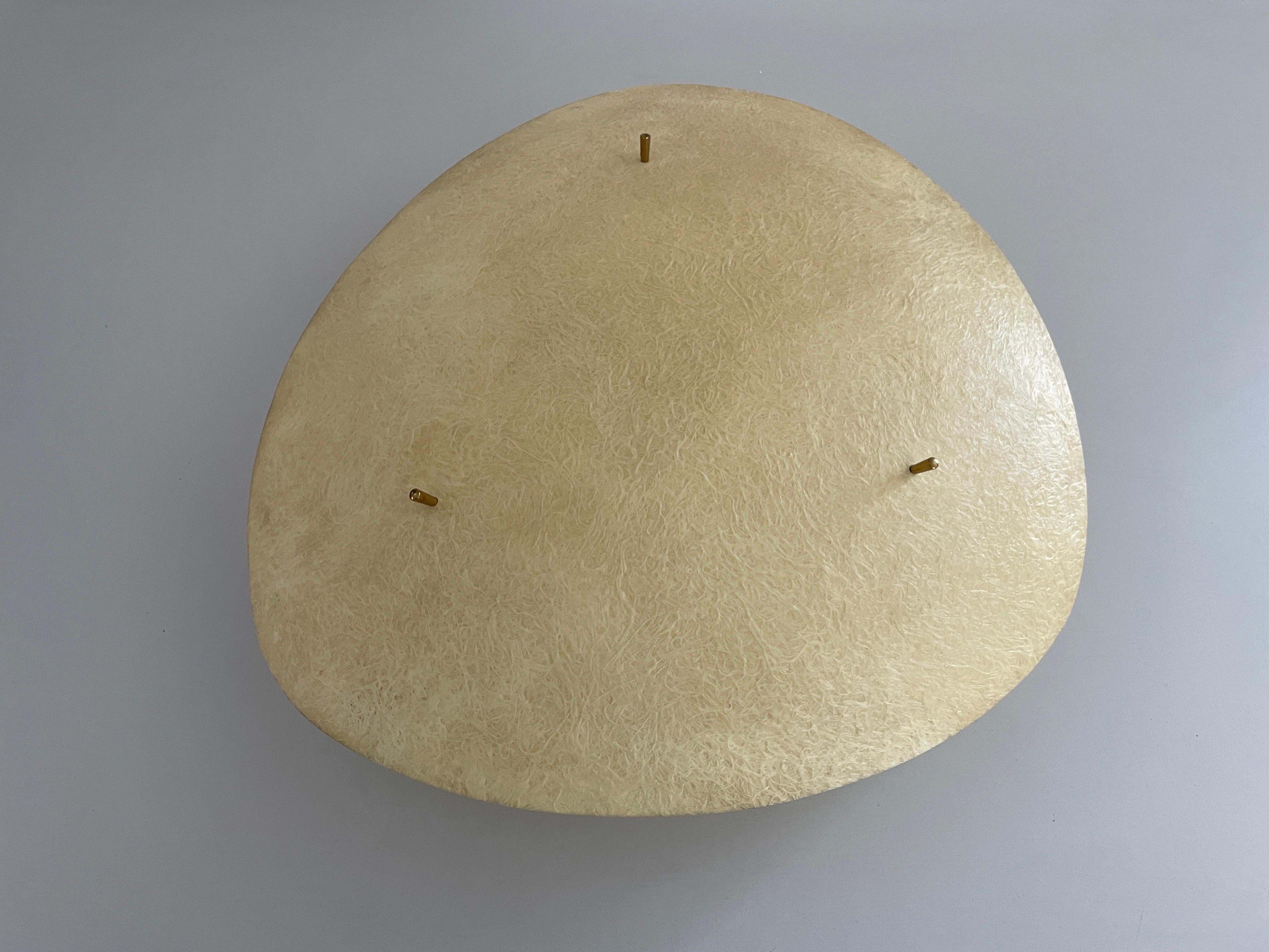 Mid-Century Modern Fiberglass Large Flush Mount Ceiling Lamp, 1960s, Germany For Sale