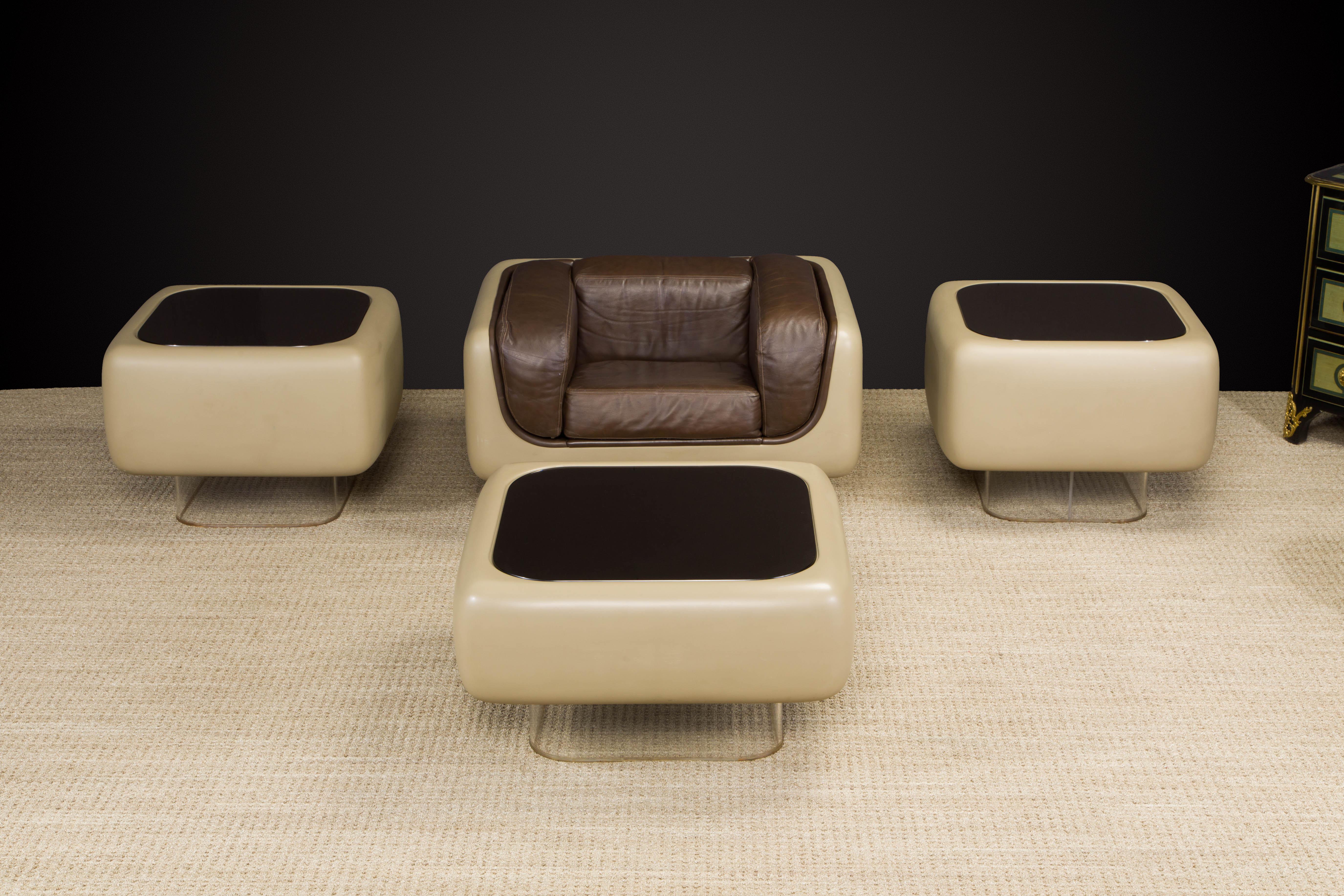 Late 20th Century Fiberglass Living Room Set by William Andrus for Steelcase, 1970s, Signed