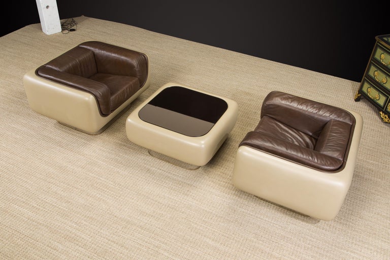 Fiberglass Living Room Set by William Andrus for Steelcase, 1970s, Signed For Sale 2