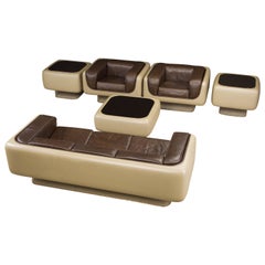 Fiberglass Living Room Set by William Andrus for Steelcase, 1970s, Signed