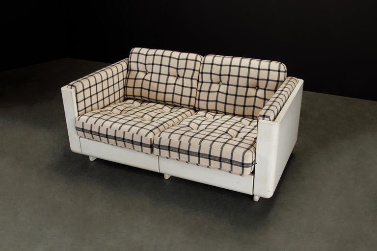 Fiberglass Loveseat and Coffee Table by Magnus Olesen for Durup, c 1965, Signed  For Sale 1