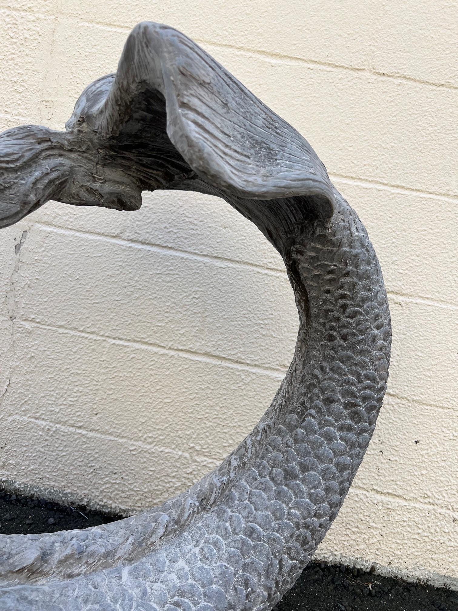 Statua di sirena in fibra di vetro o base da tavolo decorativa in vendita 4