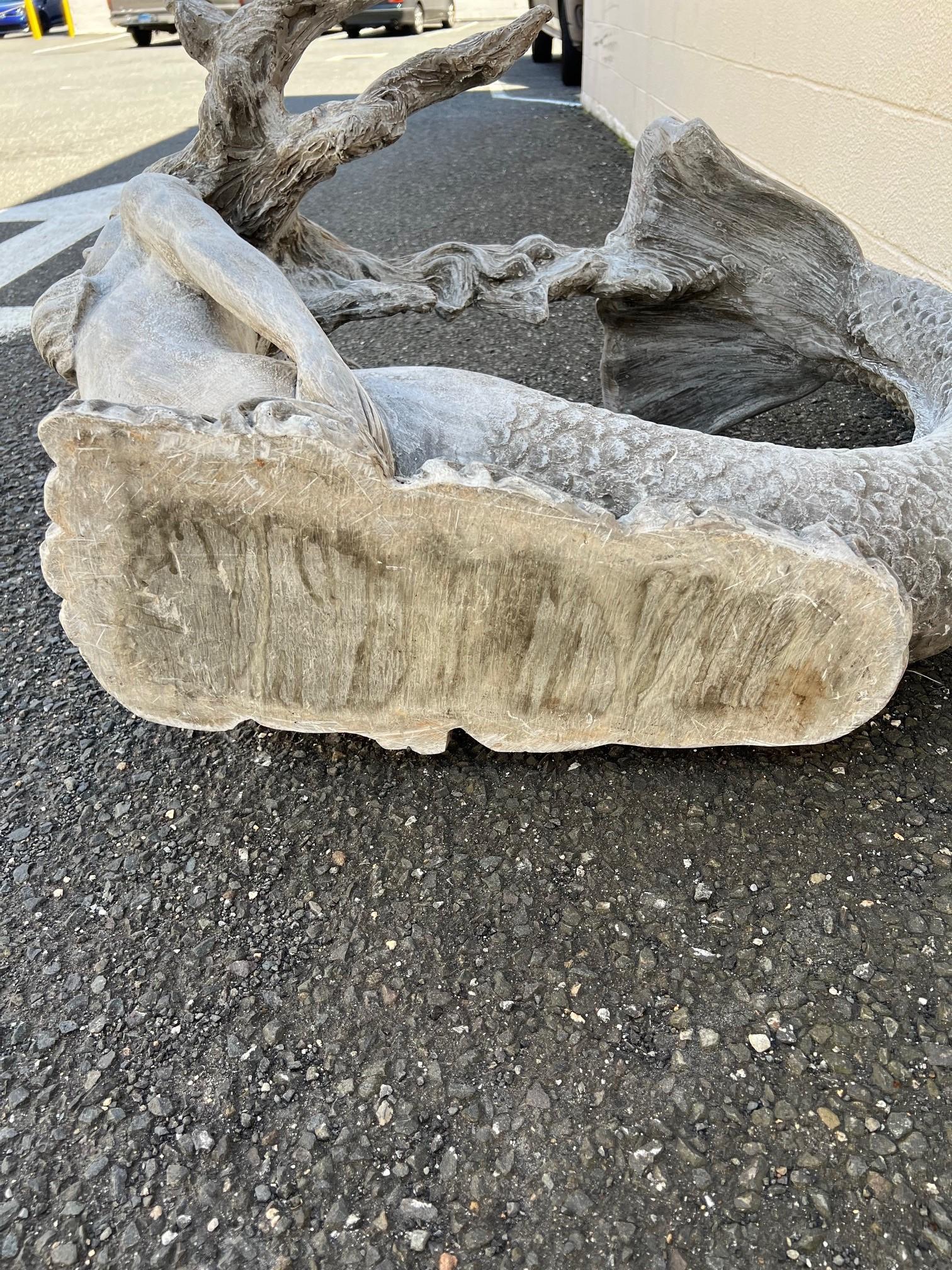 Statua di sirena in fibra di vetro o base da tavolo decorativa in vendita 10