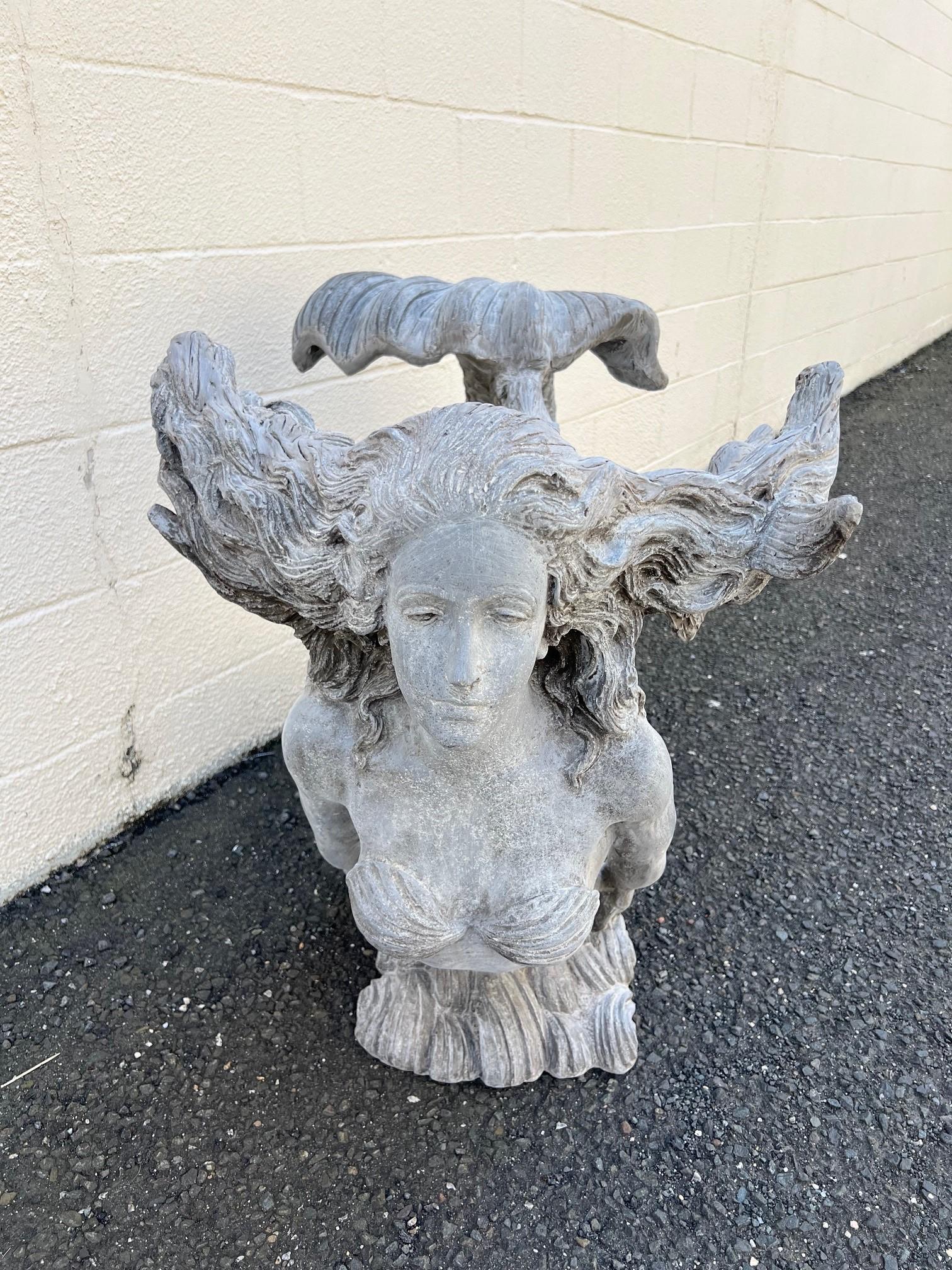 XXI secolo e contemporaneo Statua di sirena in fibra di vetro o base da tavolo decorativa in vendita