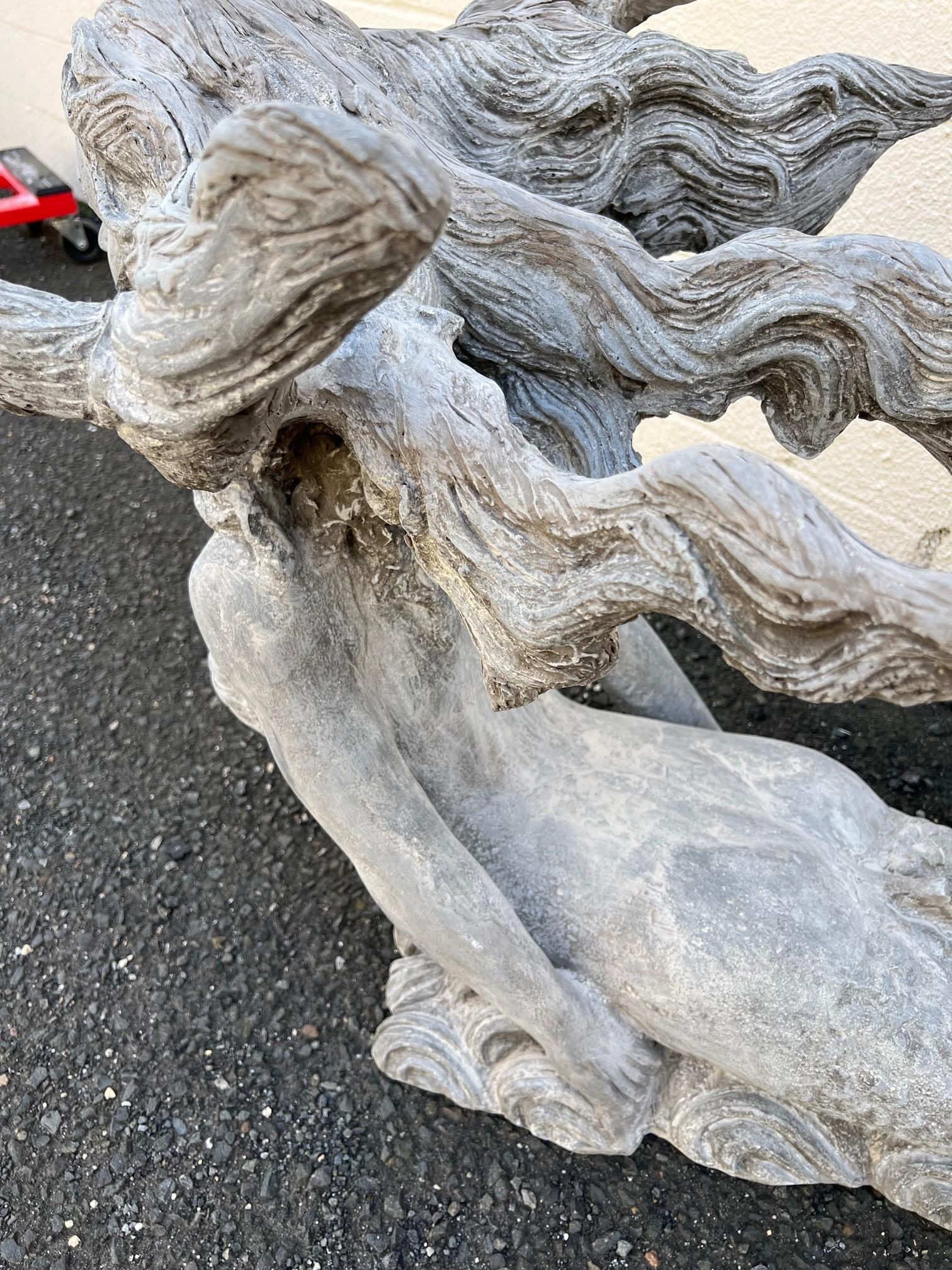 Statua di sirena in fibra di vetro o base da tavolo decorativa in vendita 2