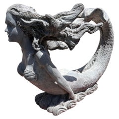 Fiberglass Mermaid Statue or Decorative Table Base