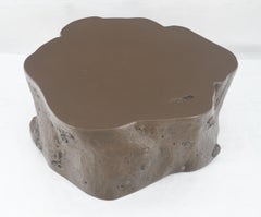 ¡Mesa auxiliar de café de fibra de vidrio con forma escultural de 18" MINT!