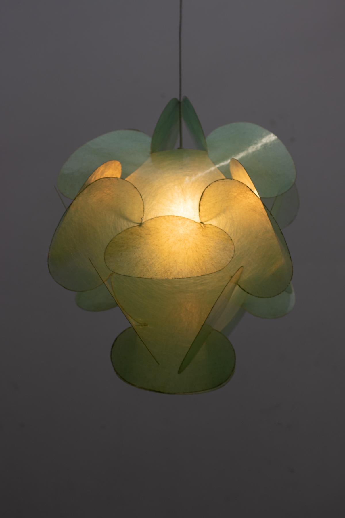 Organic Modern Fiberglass pendant by Enrico Botta for Sundown, Italy 1968