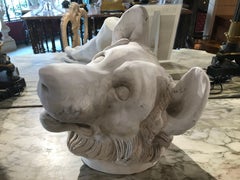 Fiberglass and Plaster Head of Bear