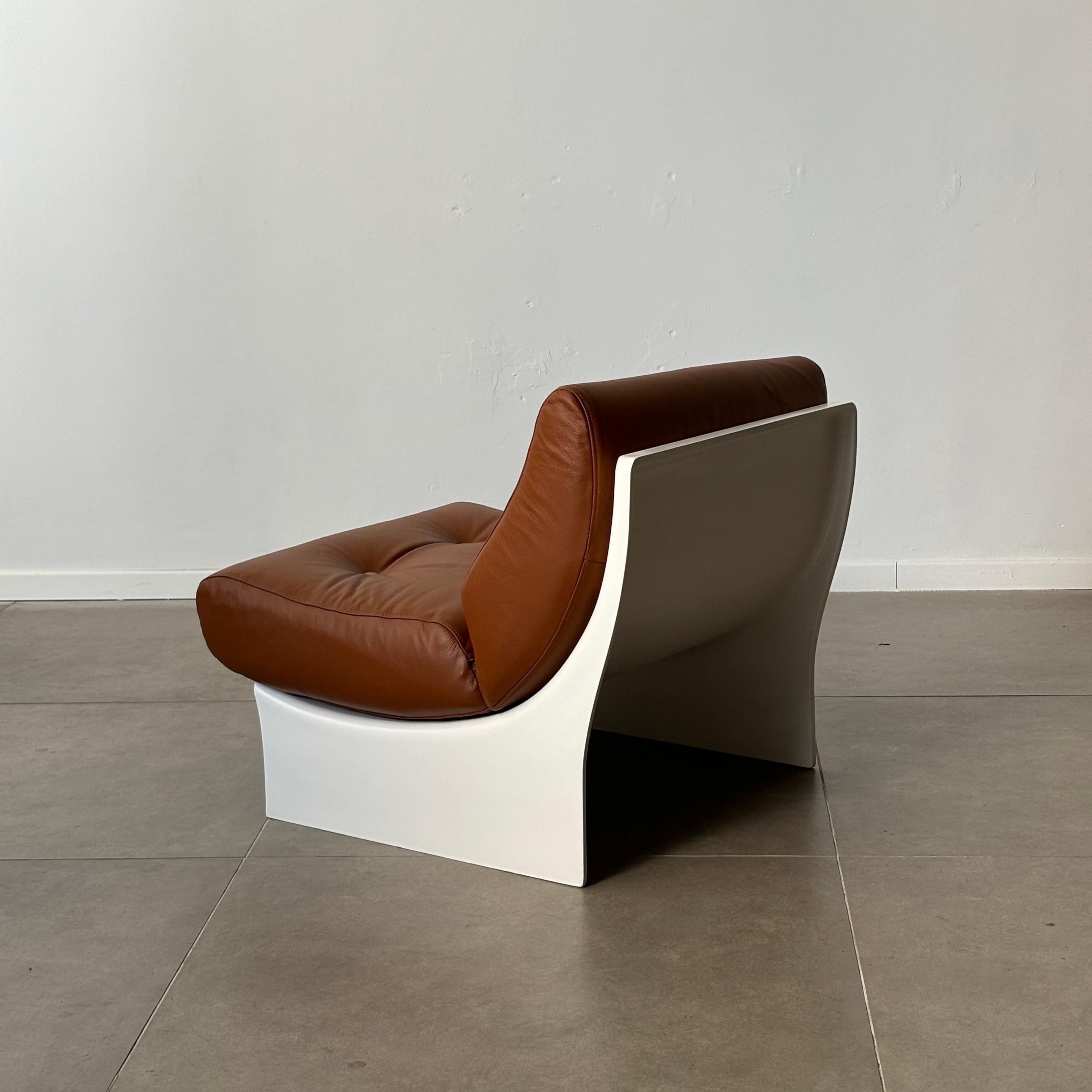 Fiberglass Scoop Lounge Chair by Ernst Moeckl, crafted in Germany 1960s 1