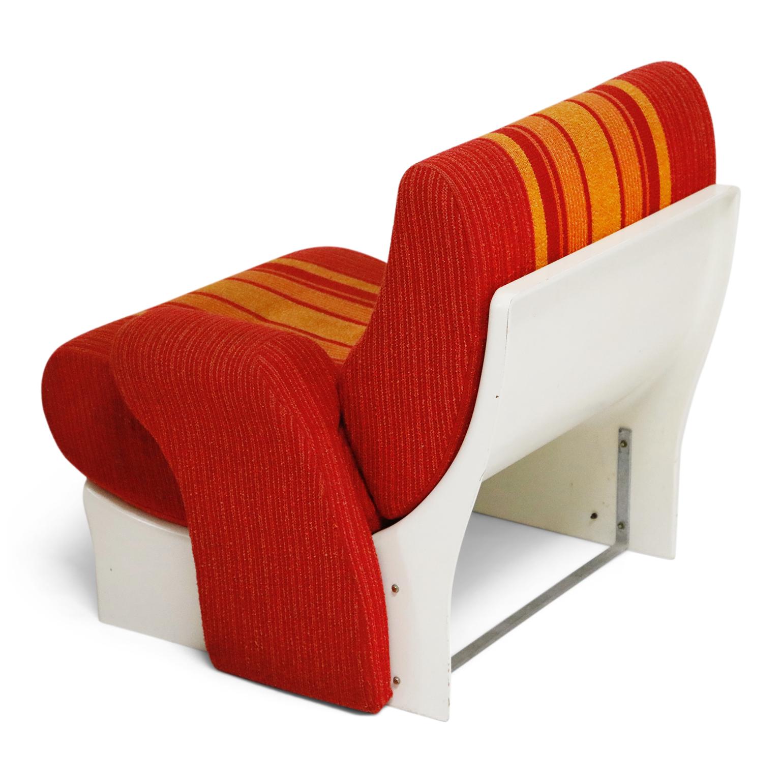 striped lounge chairs