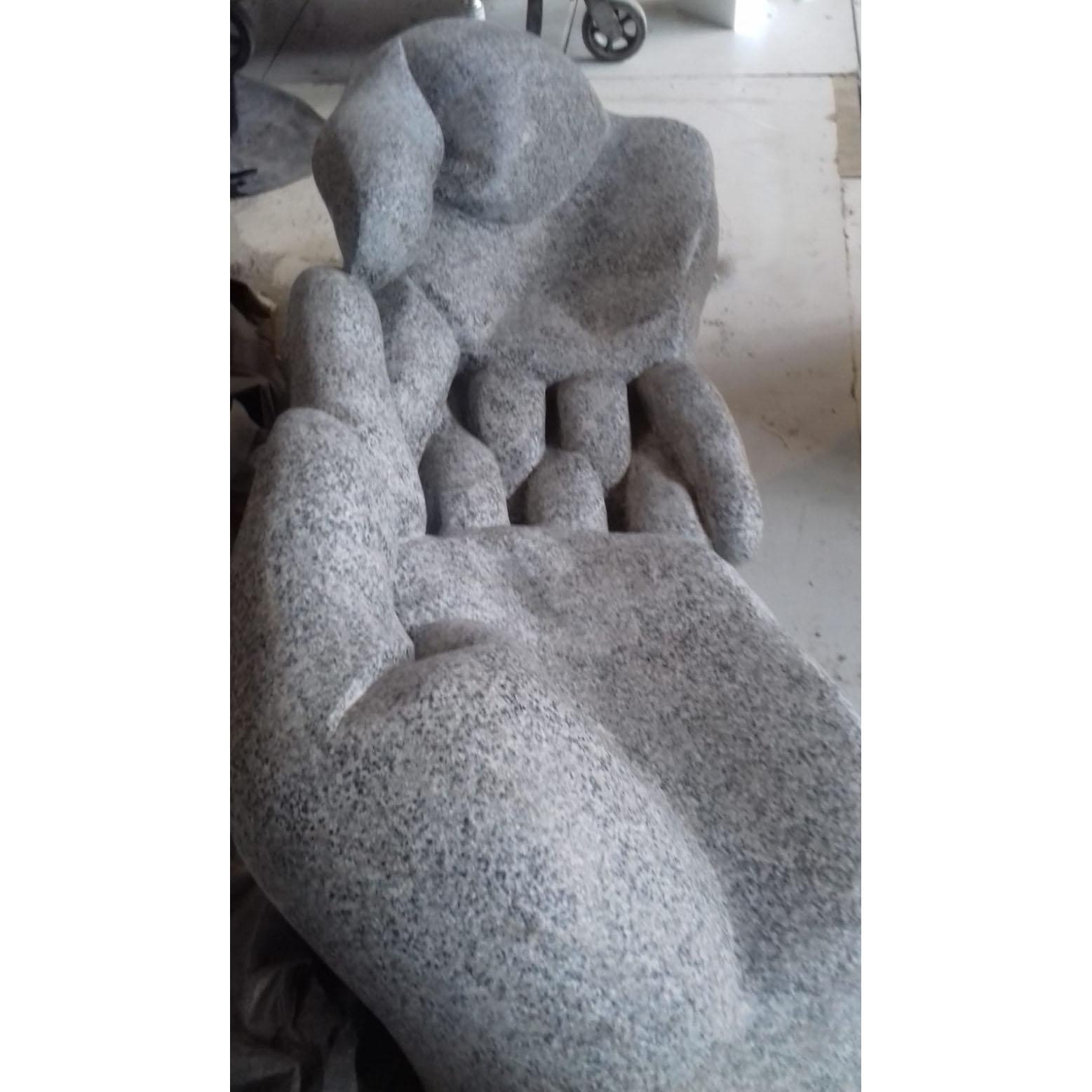 Skulptur aus Fiberglas Sofa, Bank, Loveseat '24U' Stone Finish Outdoor Indoor (Moderne) im Angebot