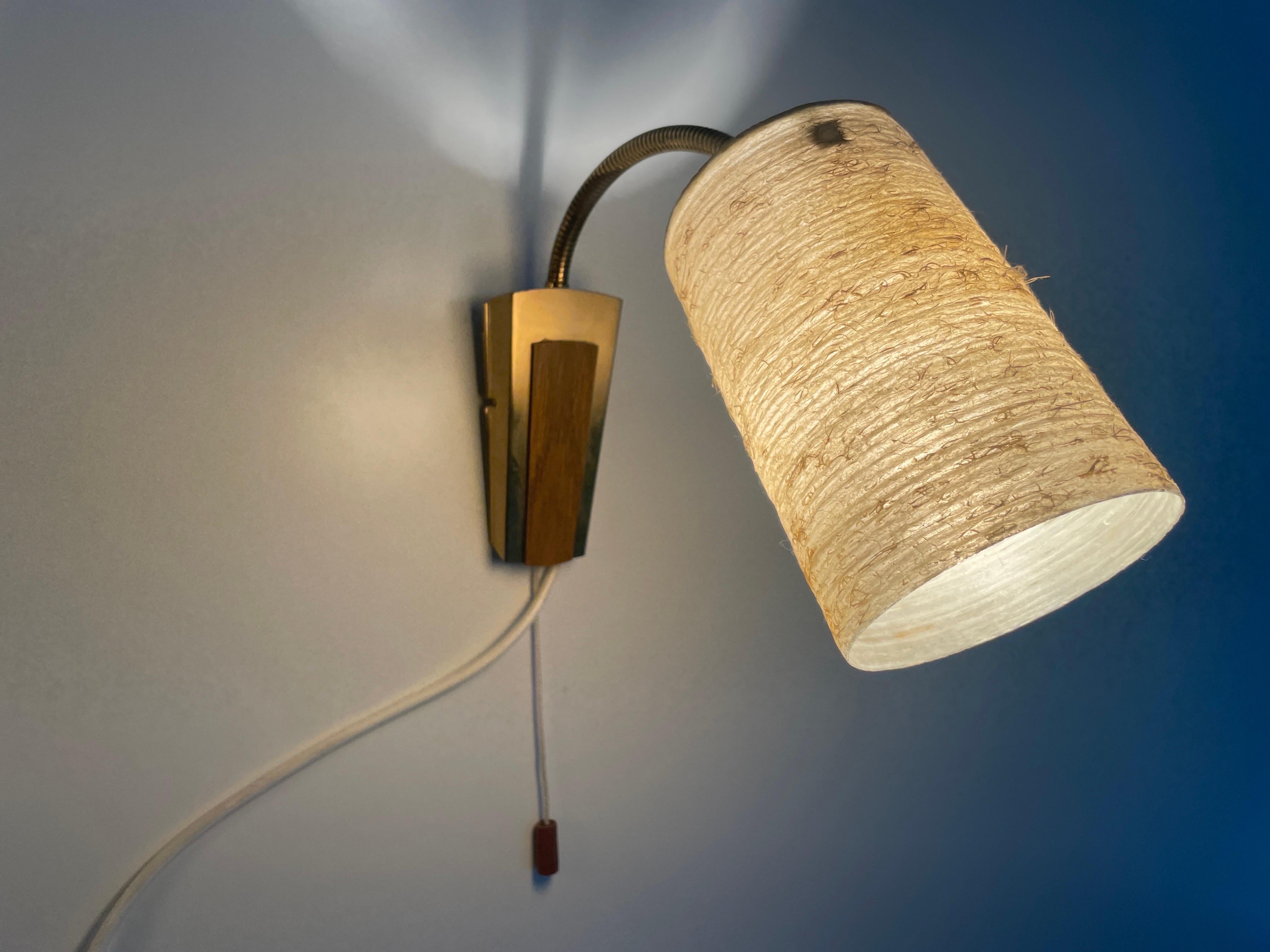 Gooseneck-Wandleuchter mit Glasfaserschirm, 1960er Jahre, Deutschland im Angebot 6