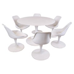 Fiberglass space age dining set, 1960s