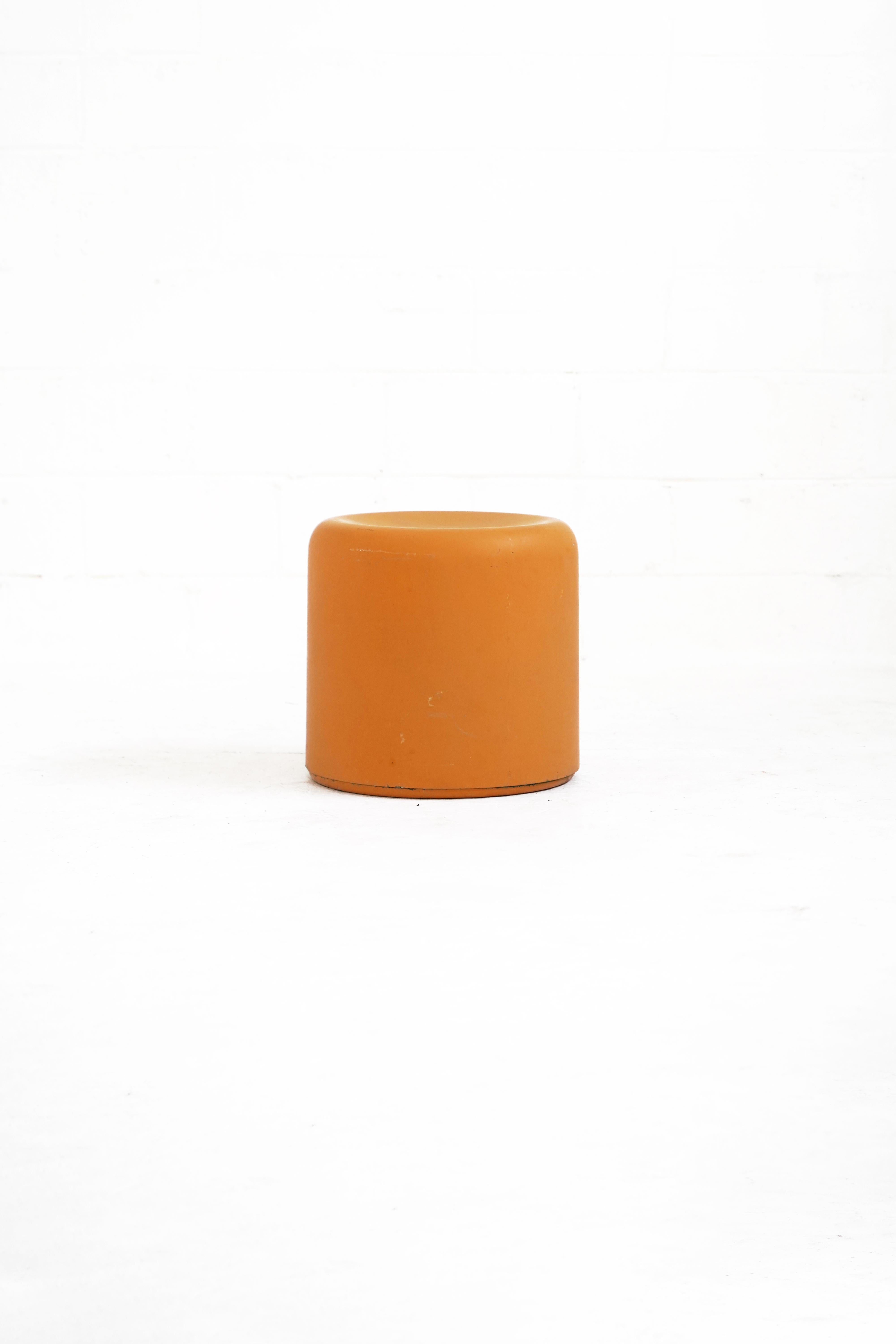 Fiberglass Stool in Orange-Yellow 3