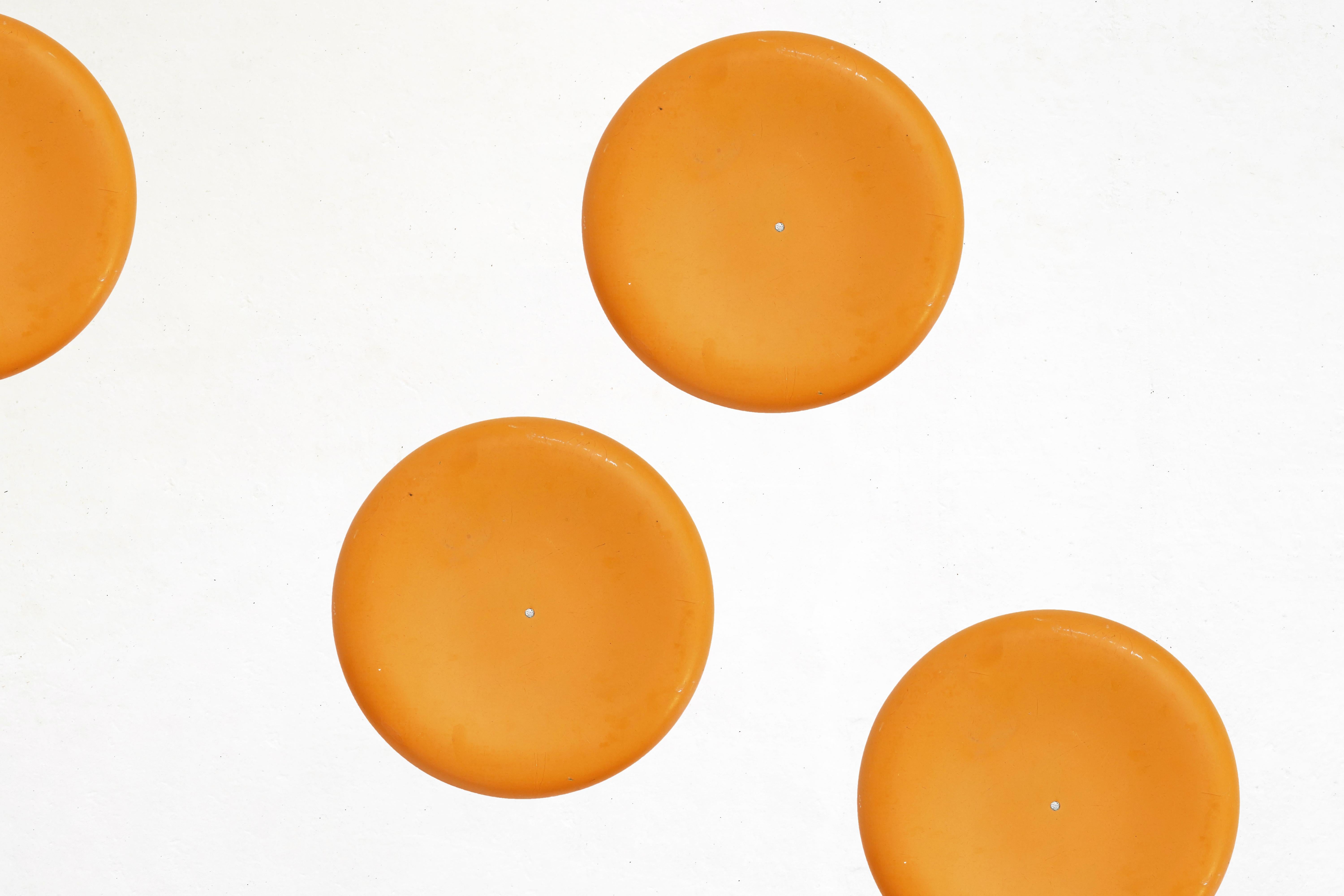 Fiberglass Stool in Orange-Yellow 5