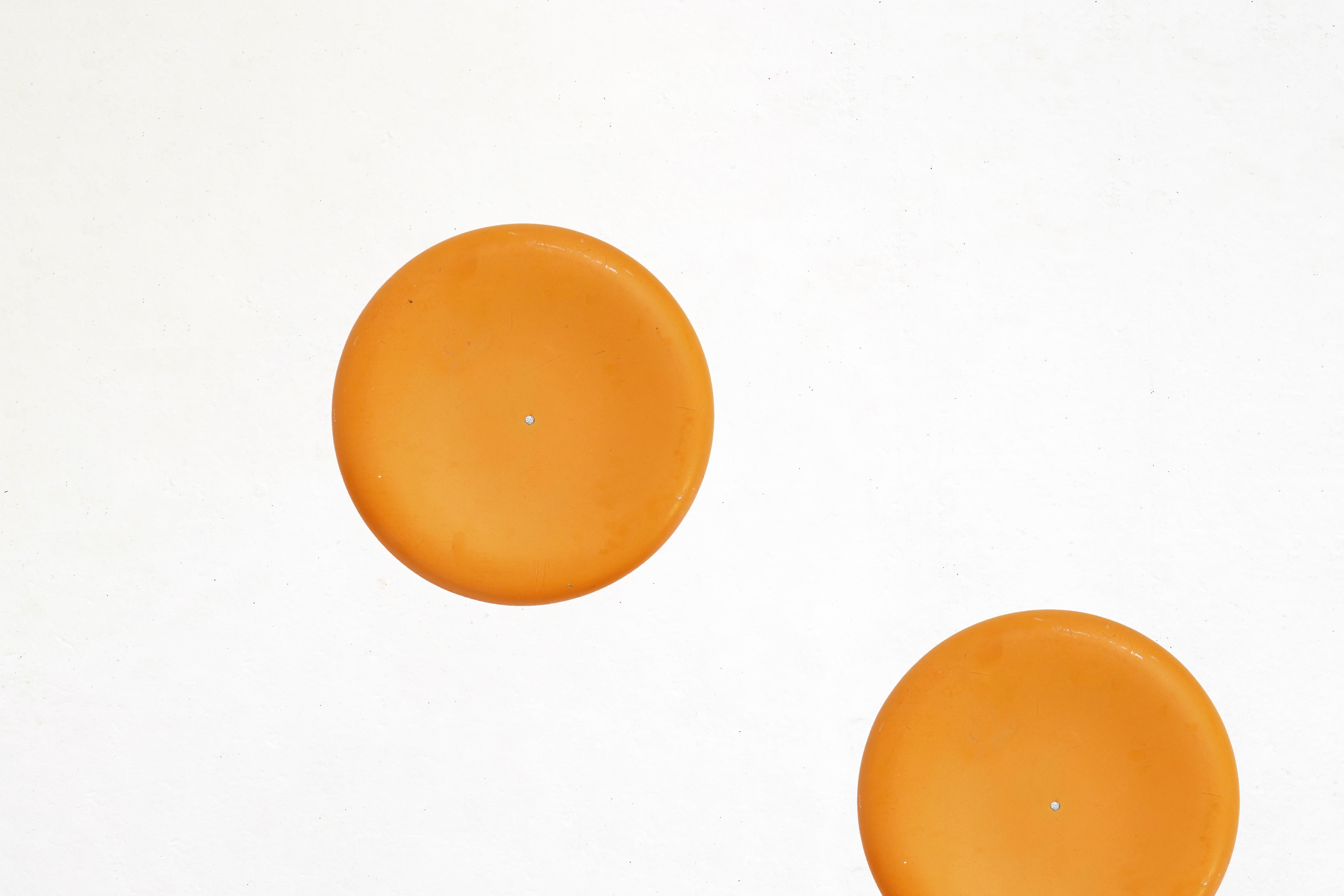 Fiberglass Stool in Orange-Yellow 9