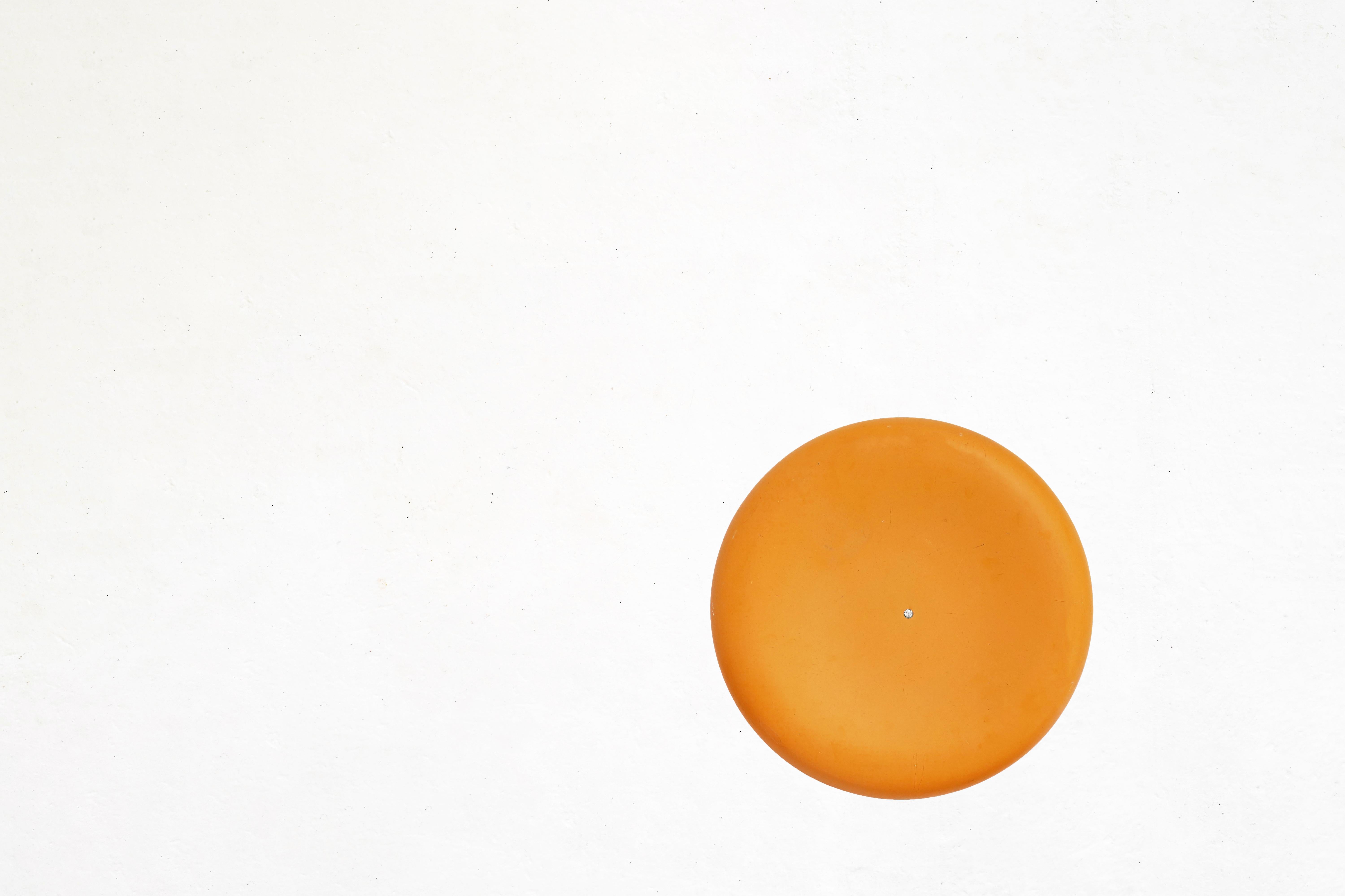 Fiberglass Stool in Orange-Yellow In Good Condition In TORONTO, CA