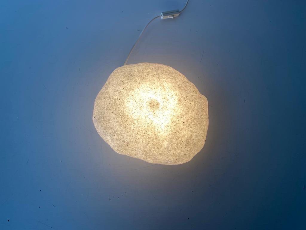 Lampe de bureau en fibre de verre en forme de pierre par Heito, années 1980, Allemagne en vente 2