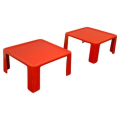 Set aus 2 Glasfasertischen von Mario Bellini für C&B Italia, 1971