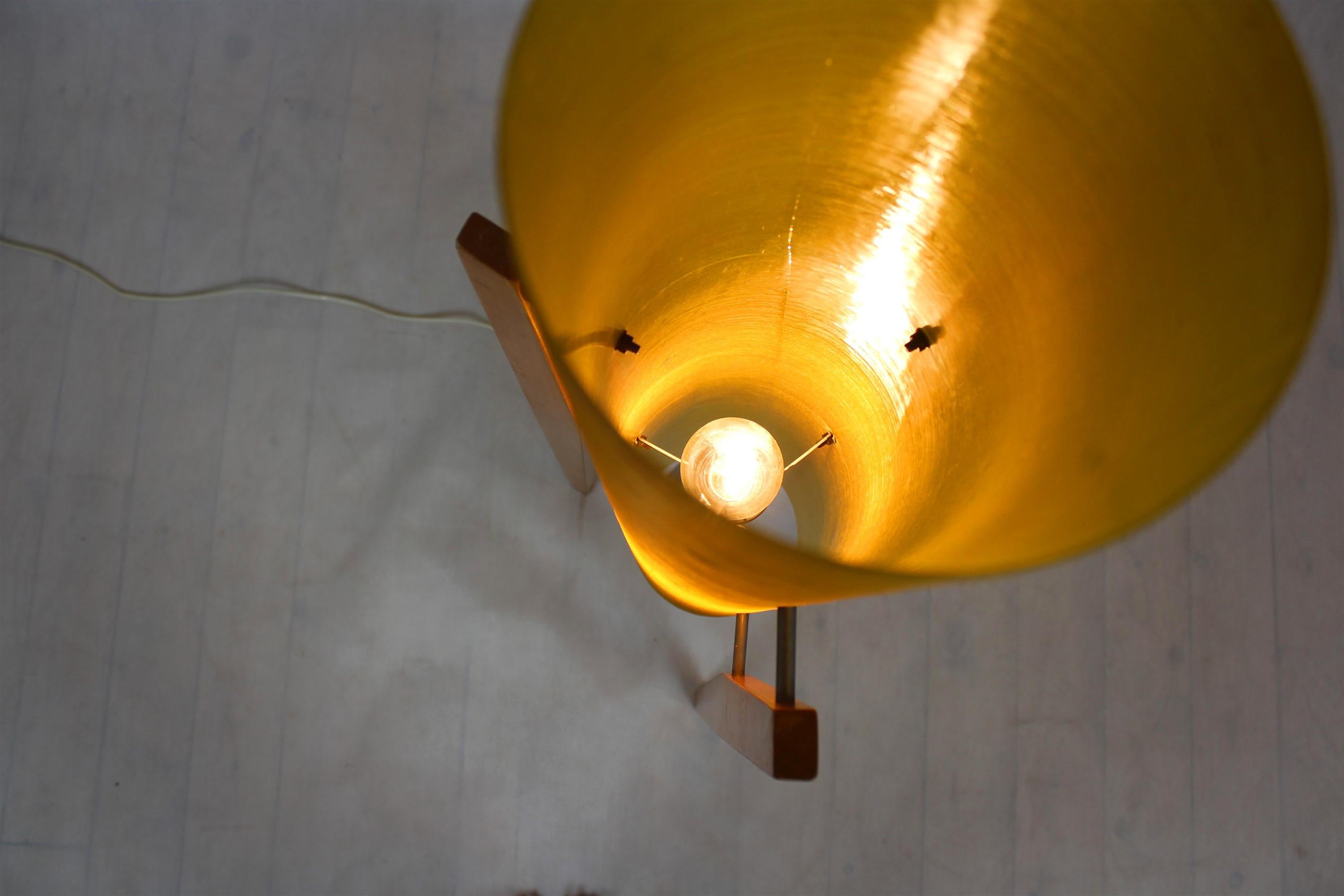 Fiberglass & Wood Rocket Floor Lamp from Novoplast Sered, 1960s 7