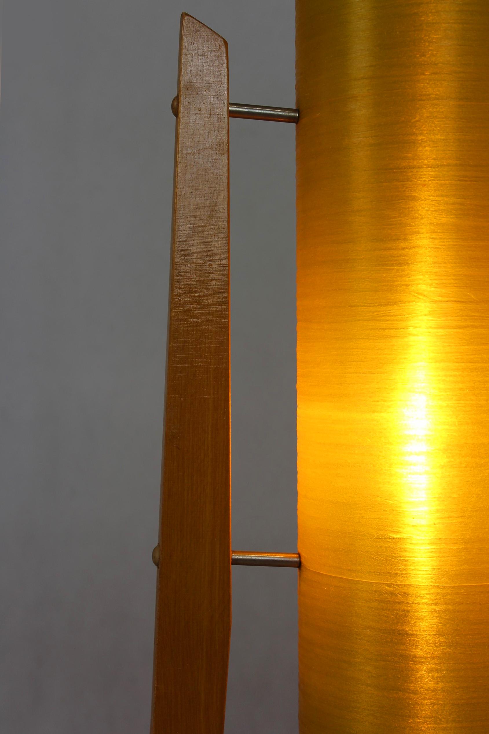 Fiberglass & Wood Rocket Floor Lamp from Novoplast Sered, 1960s 9