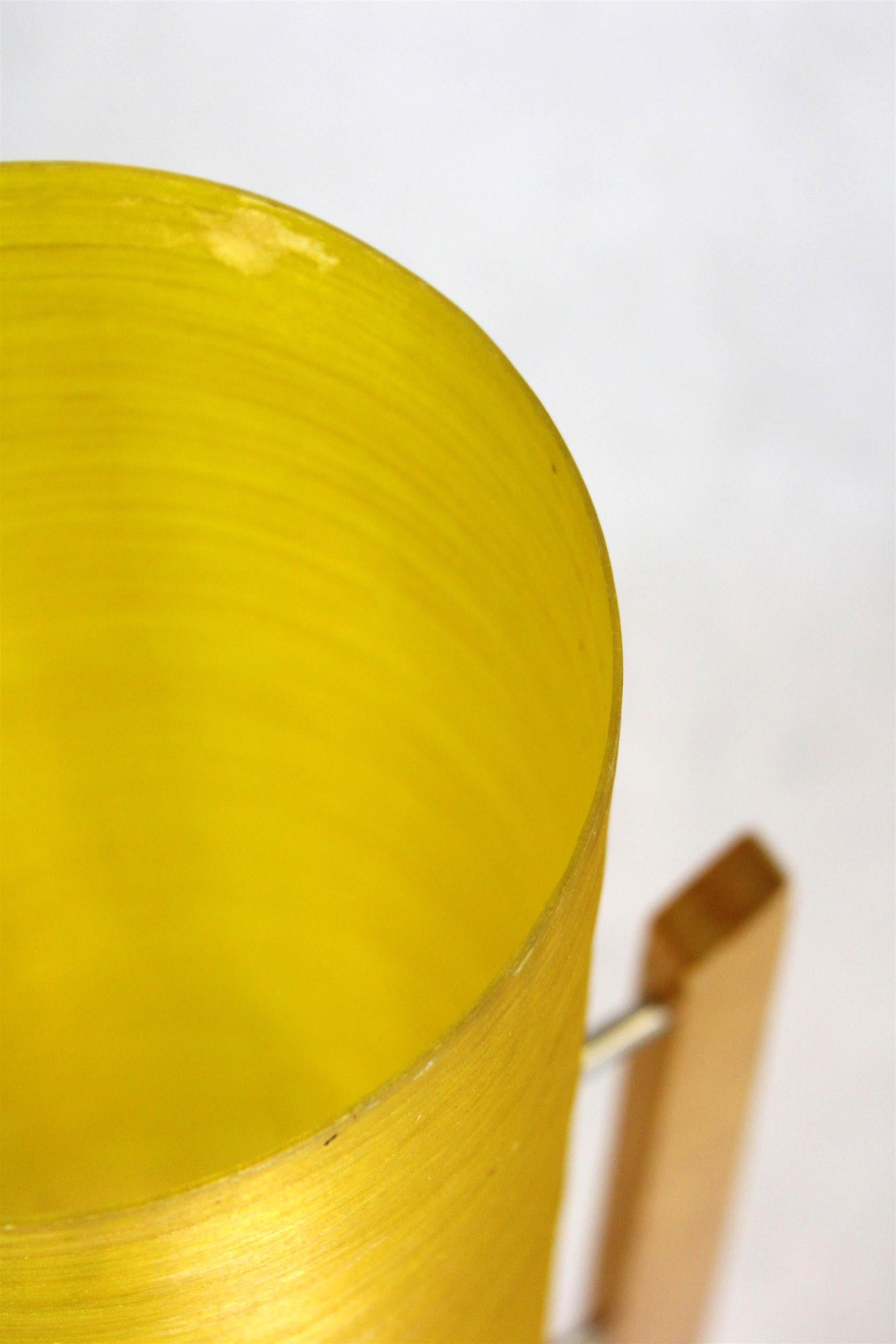 Fiberglass & Wood Rocket Floor Lamp from Novoplast Sered, 1960s 1