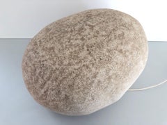 Lampada da tavolo XXL in fibra di vetro a forma di pietra di Falkenberg, anni '80, Germania