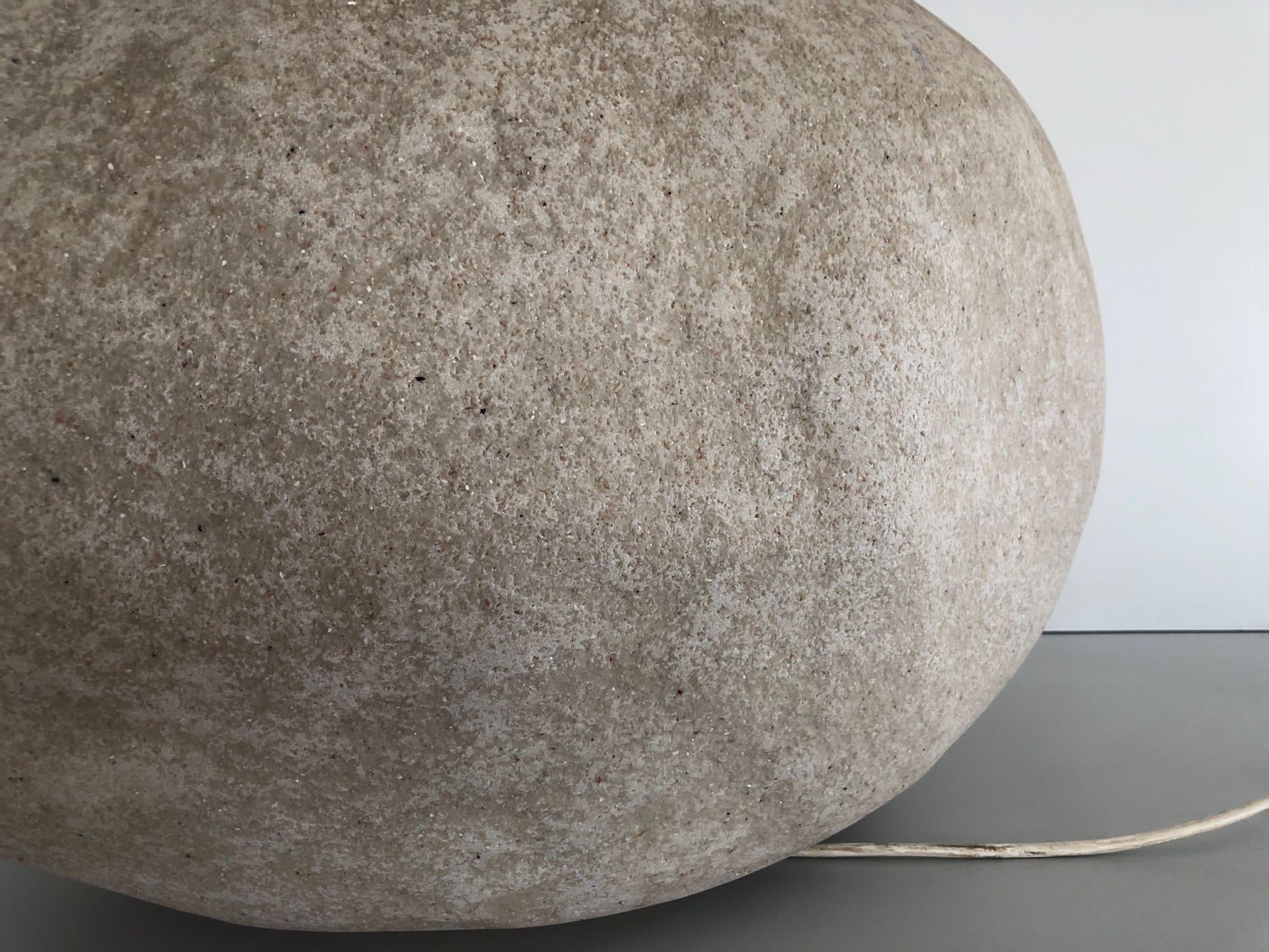 Late 20th Century Fiberglass XXL Table Lamp in Stone Form by Falkenberg, 1980s, Germany For Sale