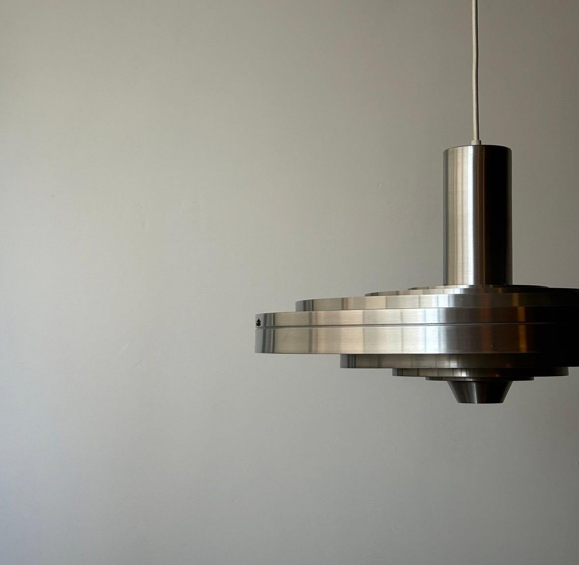 Aluminum 'Fibonacci' lamp, designed by Sophus Frandsen for Fog & Mørup in 1963 Denmark