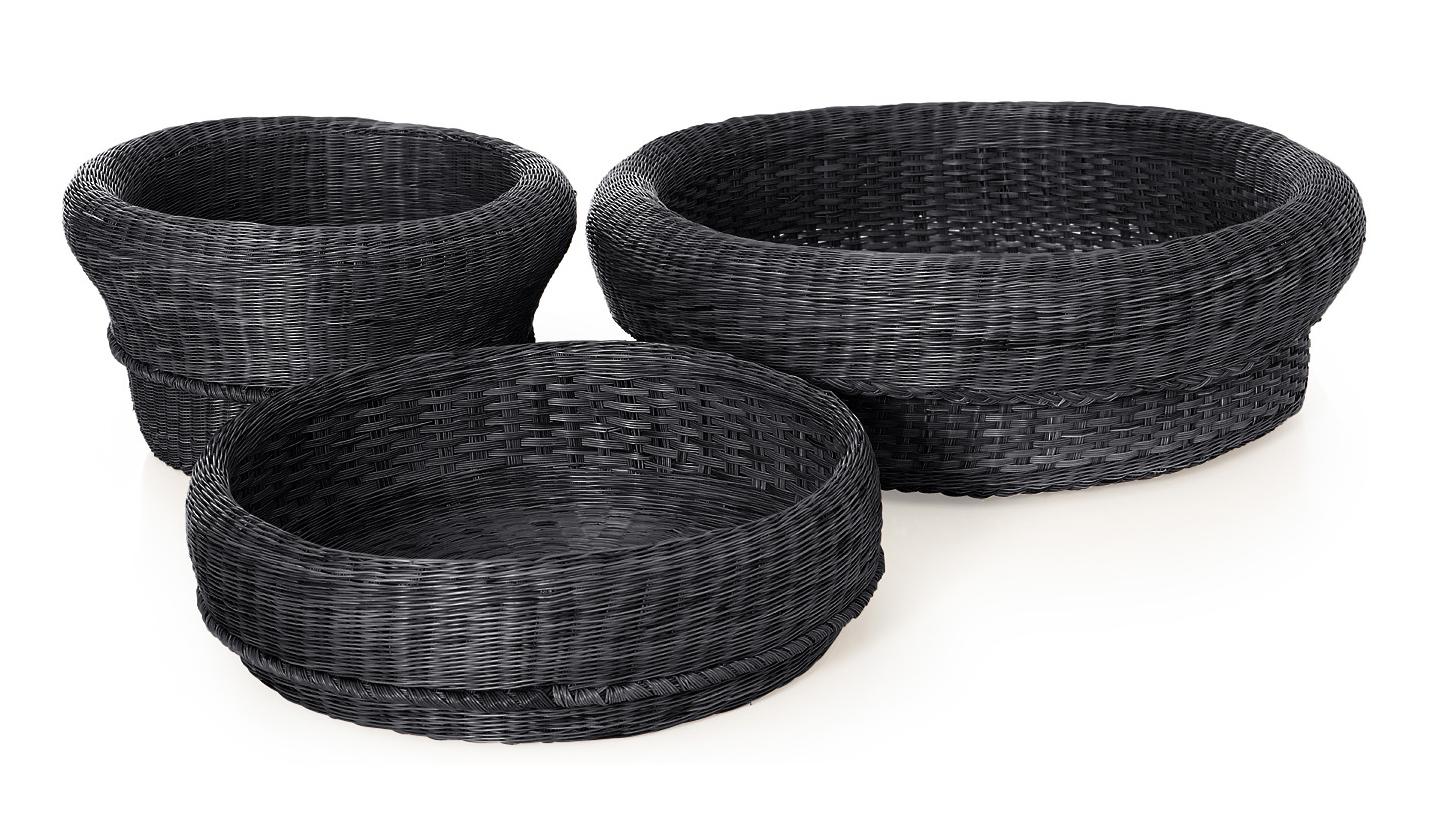 Fibra large basket by Sebastian Herkner
Materials: 100% Esparto grass. 
Technique: hand-woven in Colombia. 
Dimensions: diameter 60 cm x wide 45 x height 14 cm 
Available in colors: natural, red, black, and, cobre. And other sizes. 

The Fibra