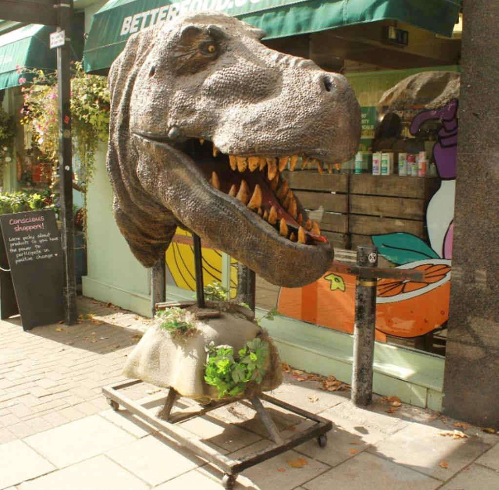 Late 20th Century Fibreglass Dinosaur Head from Early 1990s