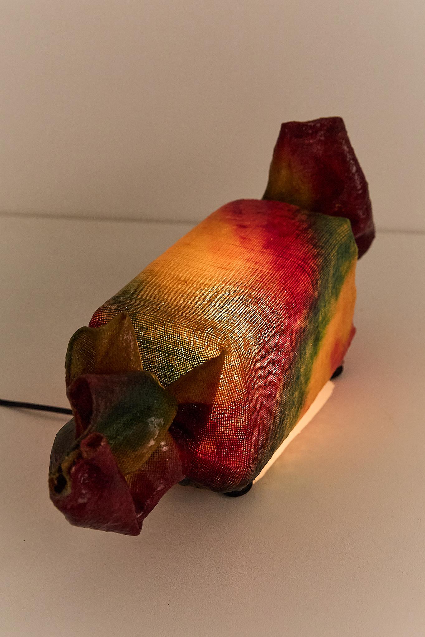 Fine XX secolo Fibreglass Lamp by Lionel Le Scornec in vendita