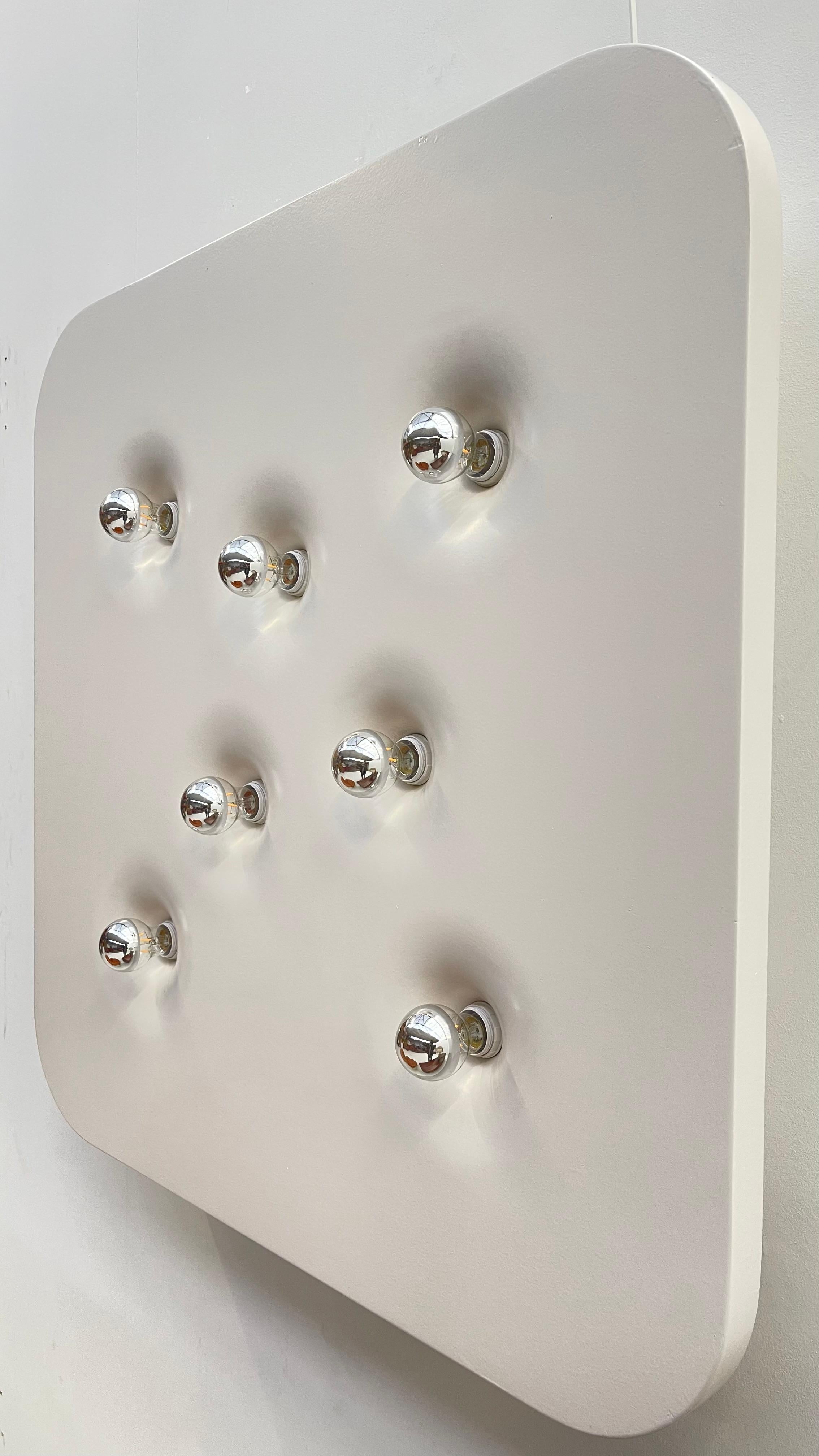 Space Age Fibreglass square wall lamp For Sale