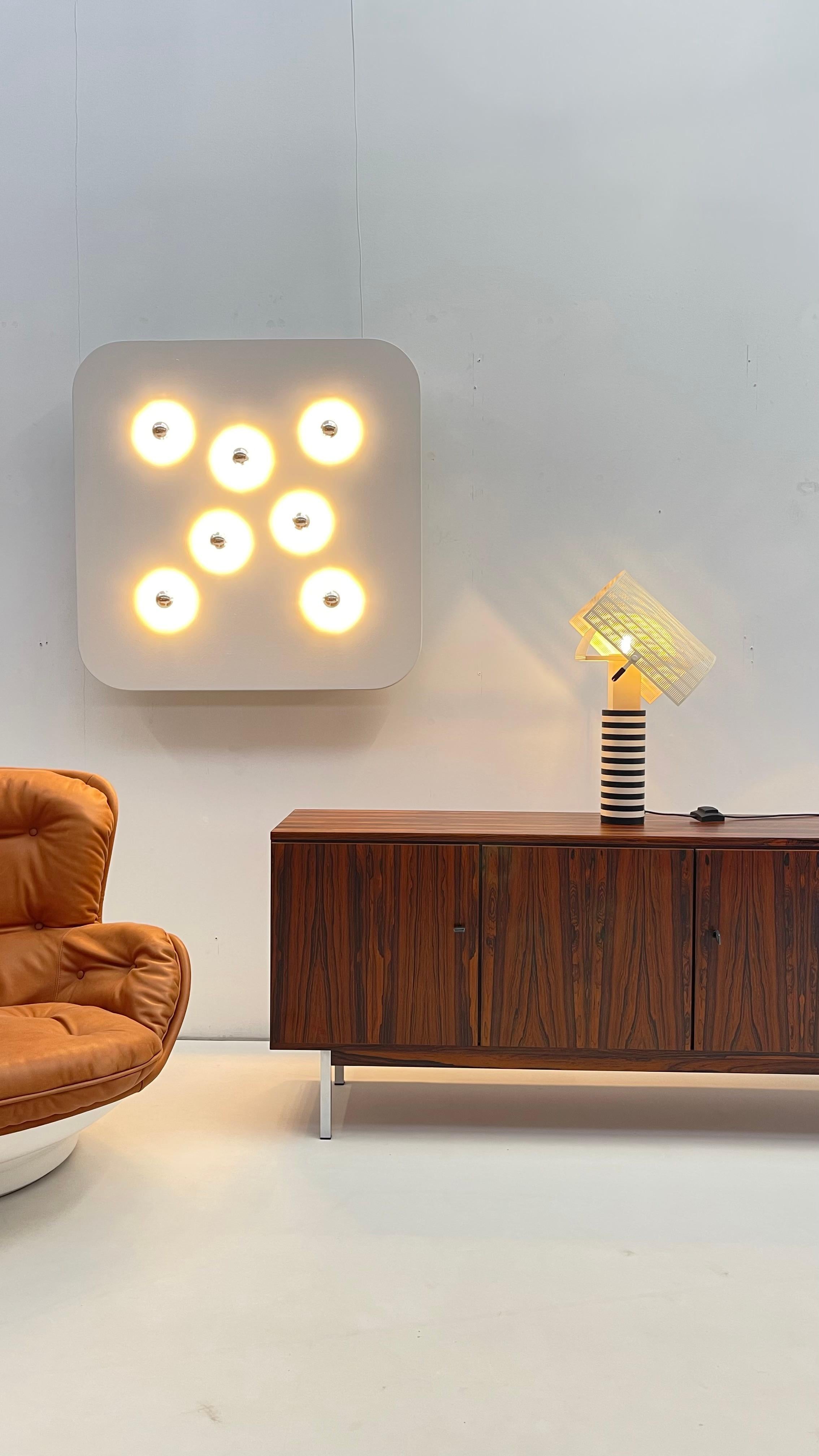 Fiberglass Fibreglass square wall lamp For Sale