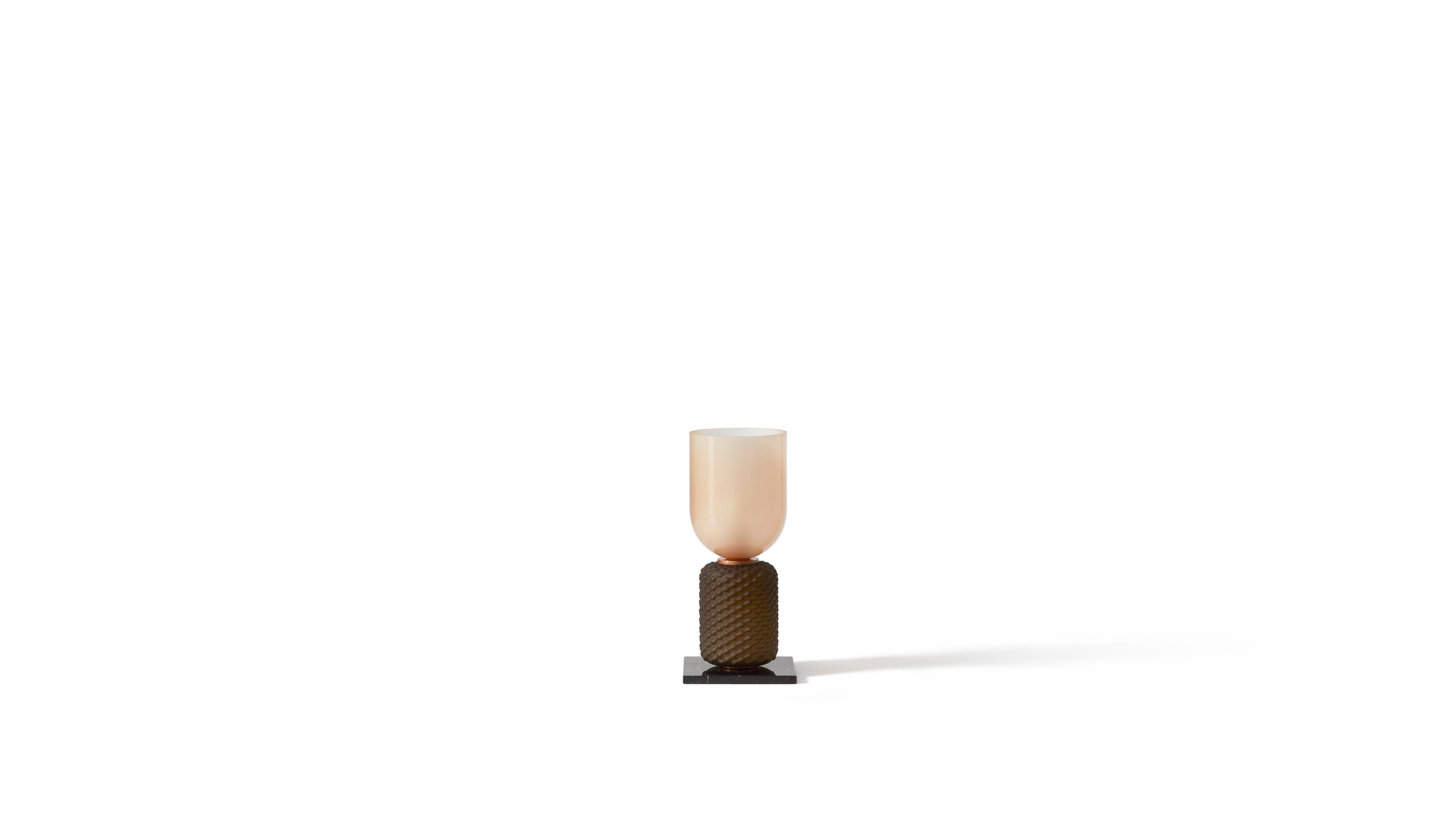 Post-Modern Ficapula Table Lamp with Glass And Marble Base by Cassina For Sale