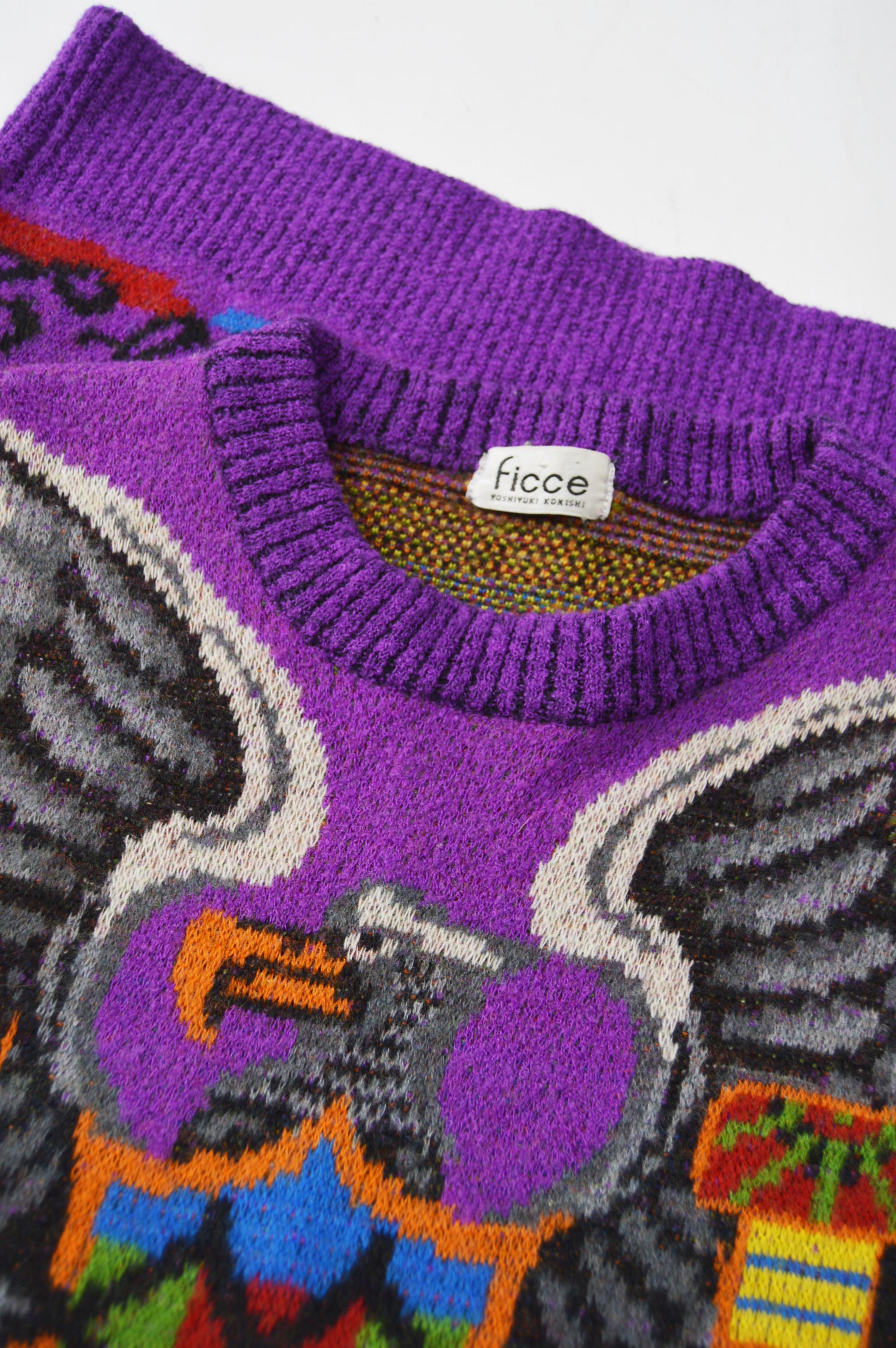Men's Ficce Yoshiyuki Konishi Vintage Purple Mens Unisex Sweater