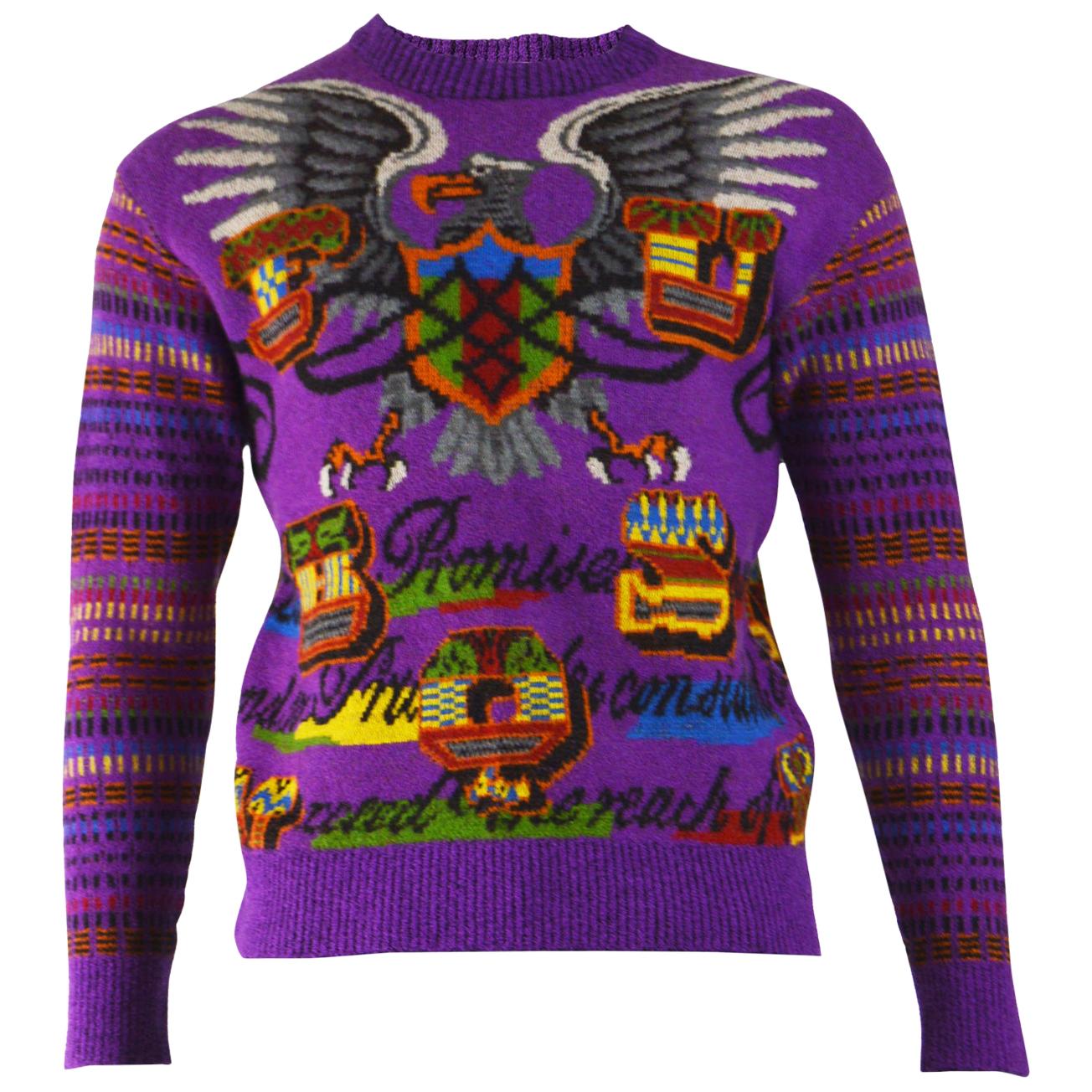 Ficce Yoshiyuki Konishi Vintage Purple Mens Unisex Sweater