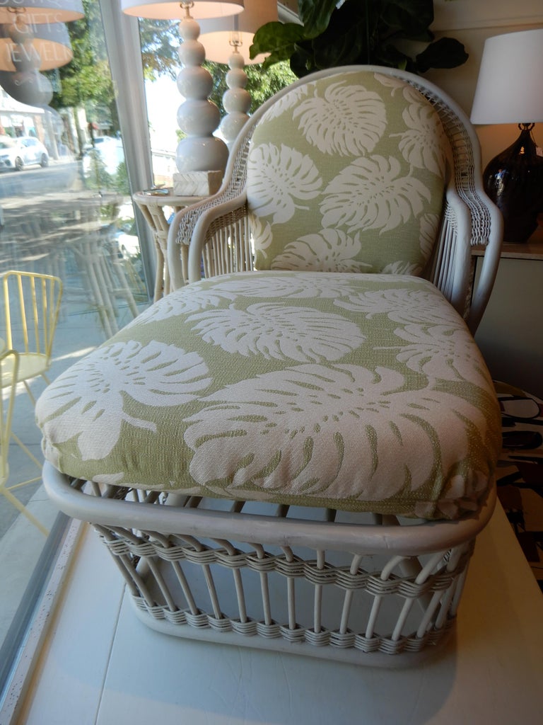 Ficks and Reed Rattan Chaise Lounge For Sale at 1stDibs