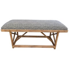 Ficks Reed Bamboo Upholstered Bench