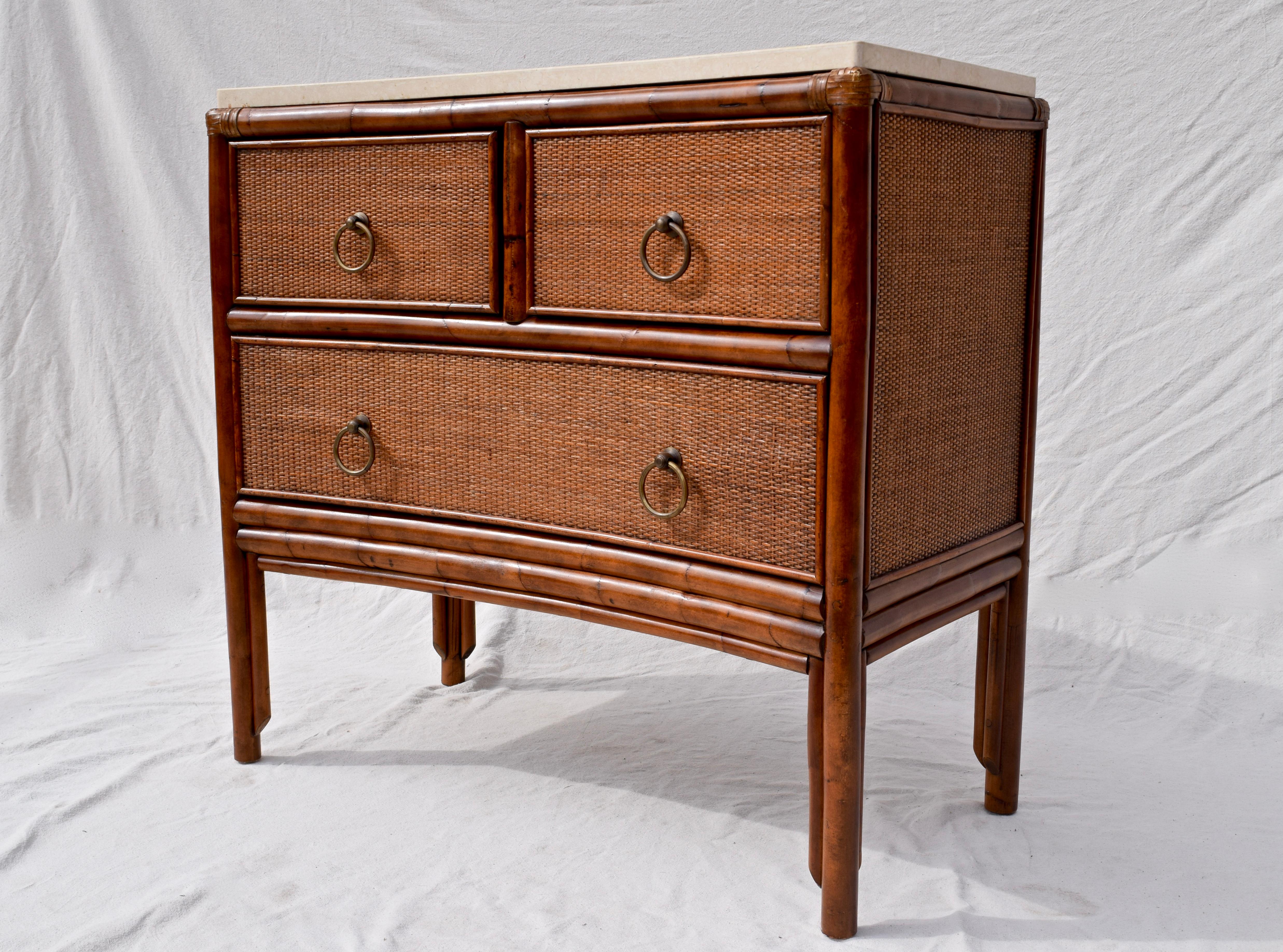 caned chest of drawers