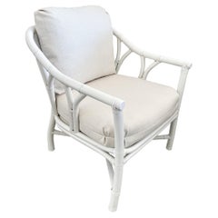 Ficks Reed Club Chair Upholstered in Todd Hase High Performance
