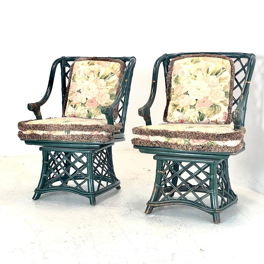 Rattan Ficks Reed Dining Table and Chairs